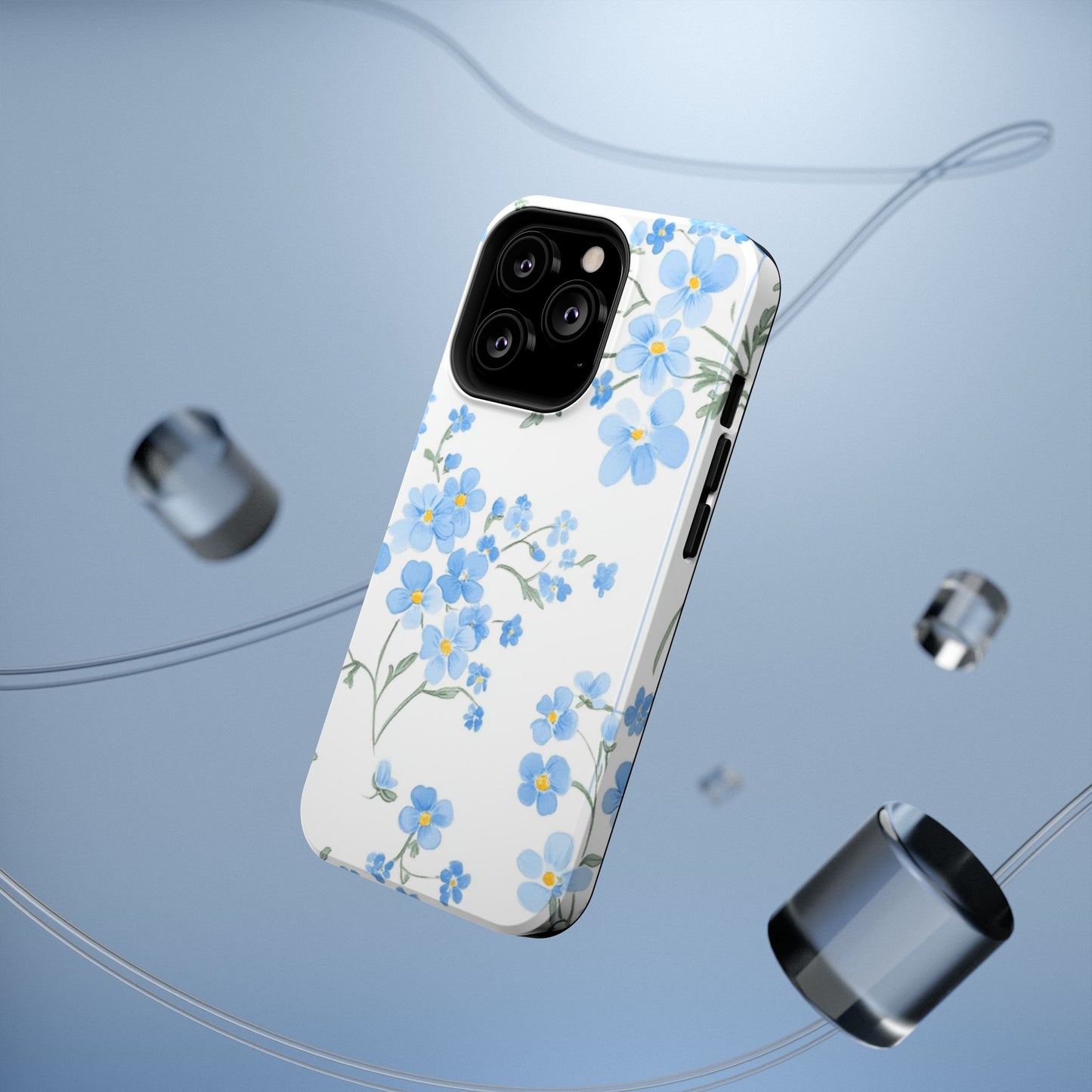 Blue Flower Design Floral Phone Case
