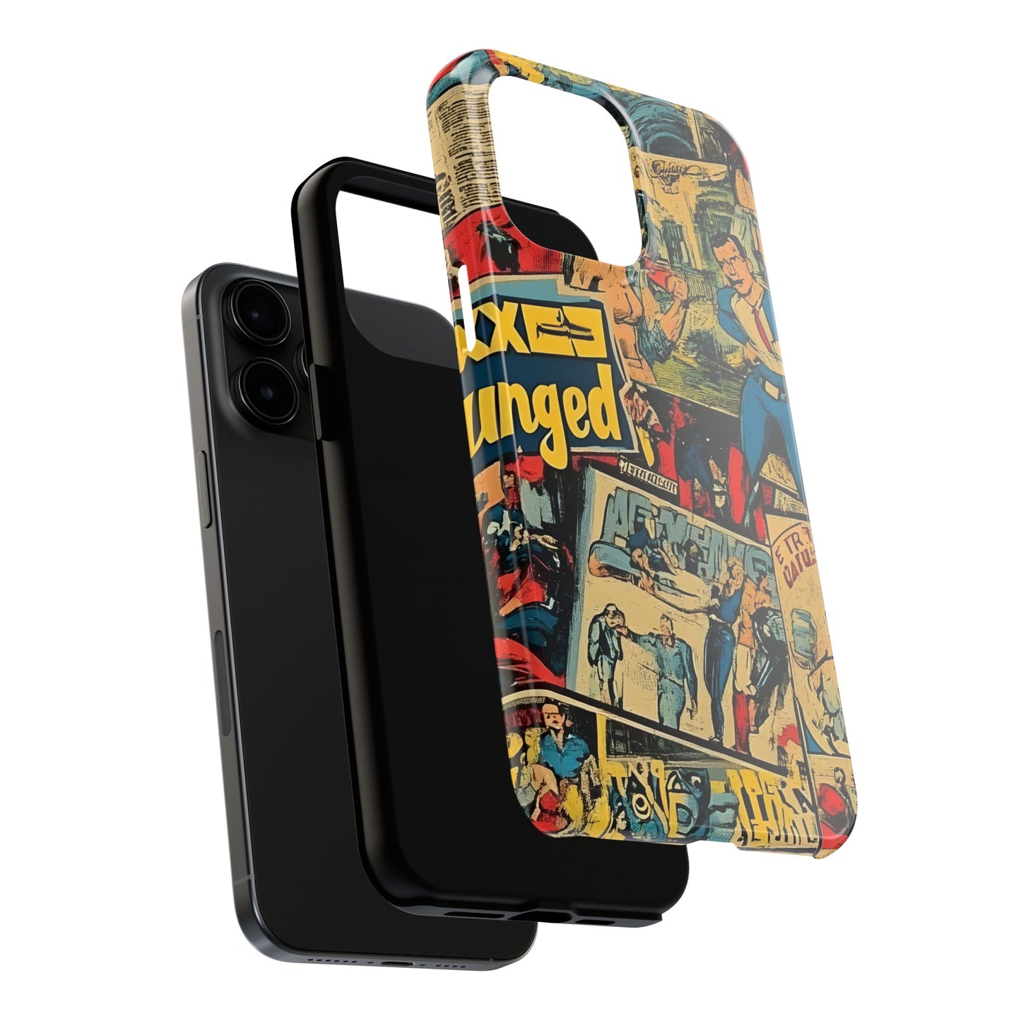 Vintage Comic - Tough Phone Cases, Superhero Phone Covers