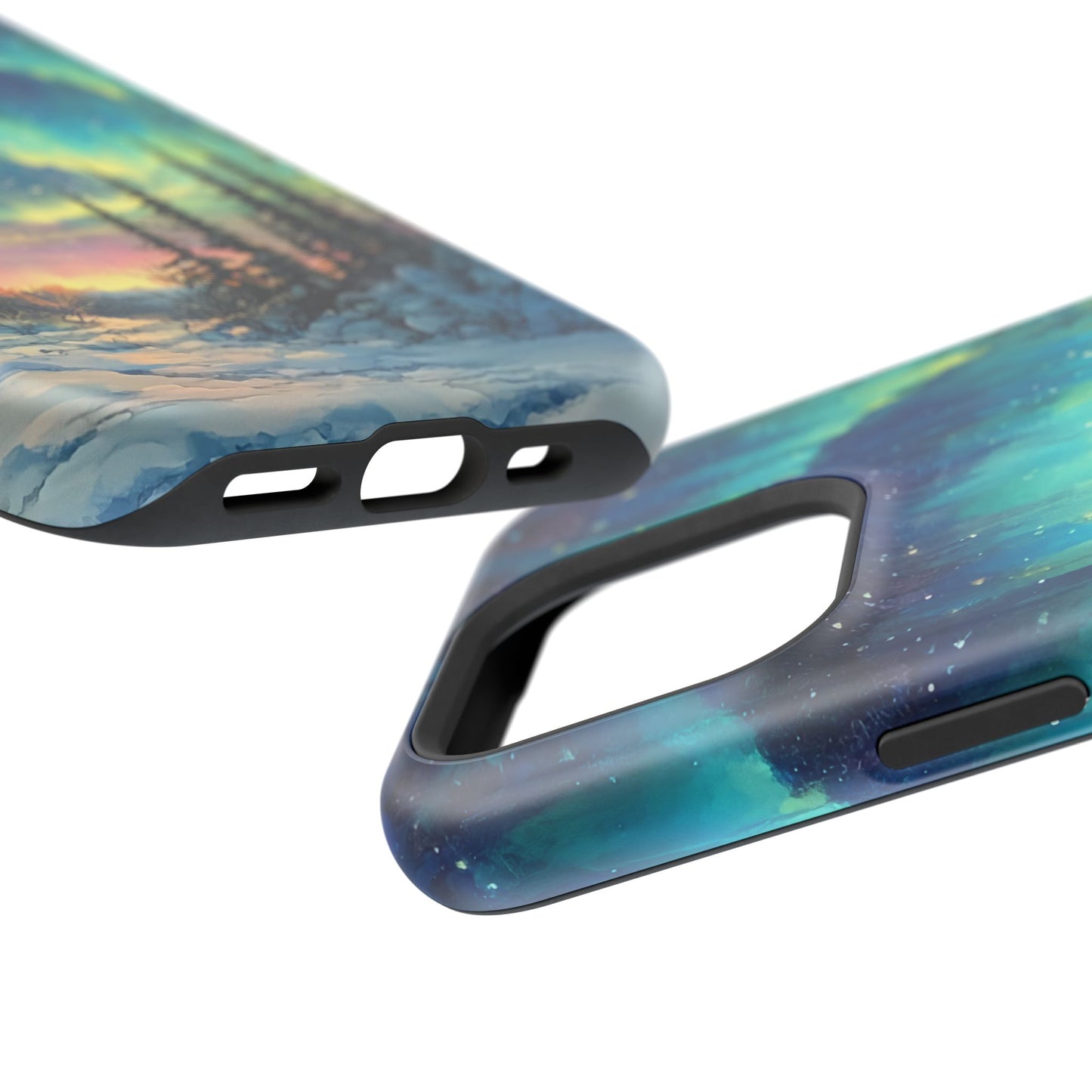 Aurora Borealis Impact-Resistant Phone Case - Durable Protection with Stunning Northern Lights Design