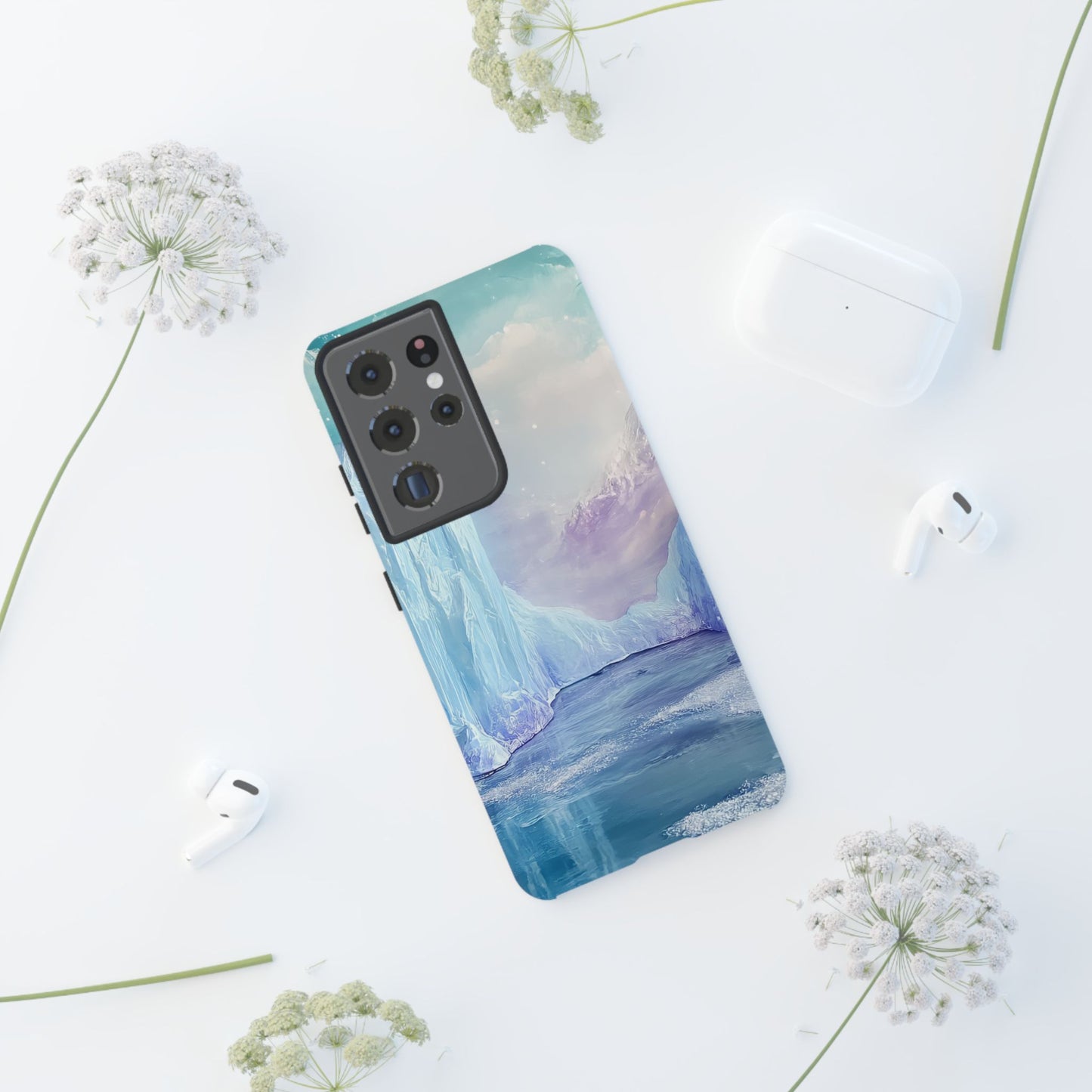 Artistic Phone Case with Iceberg Design