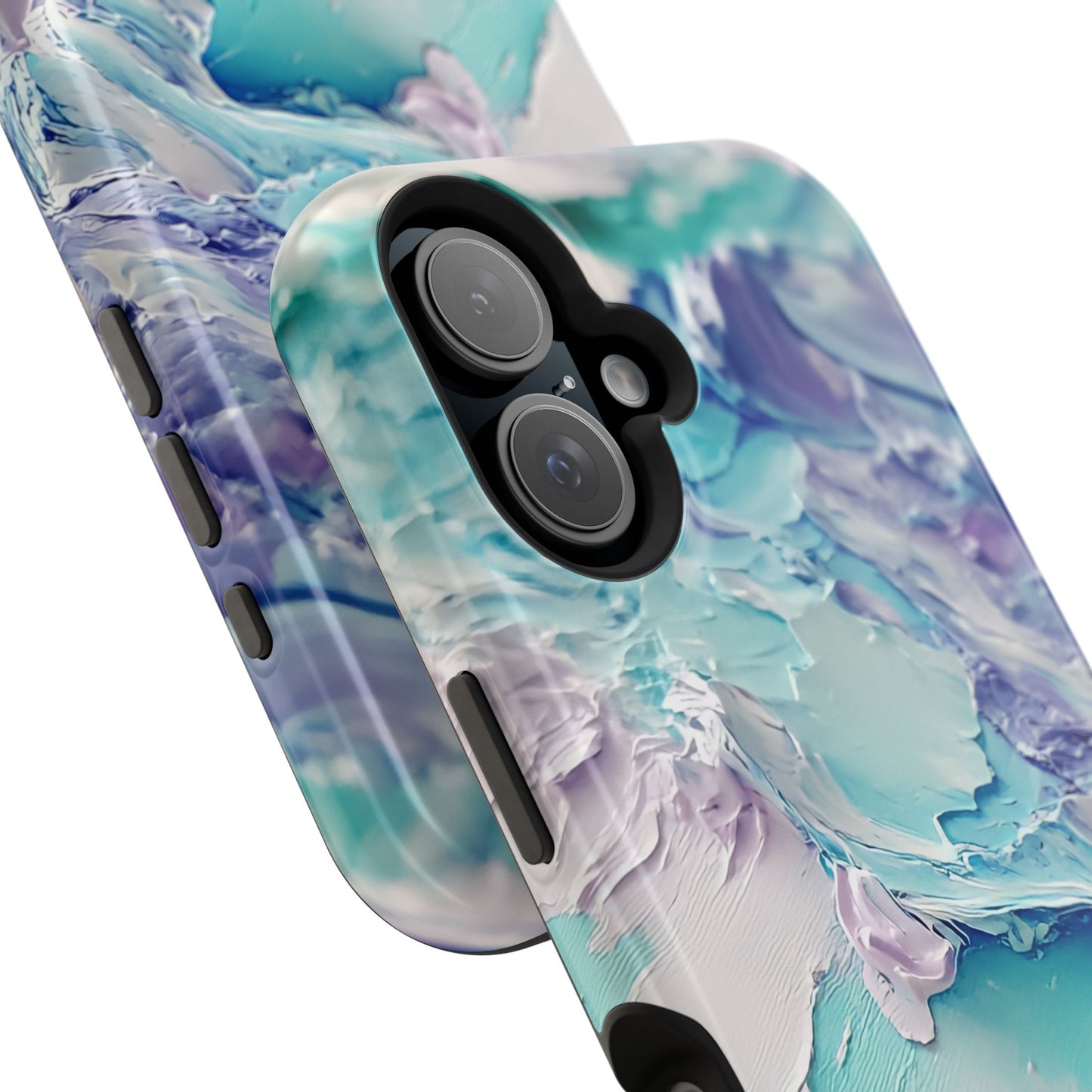 Aqua Abstract Impact-Resistant Phone Case