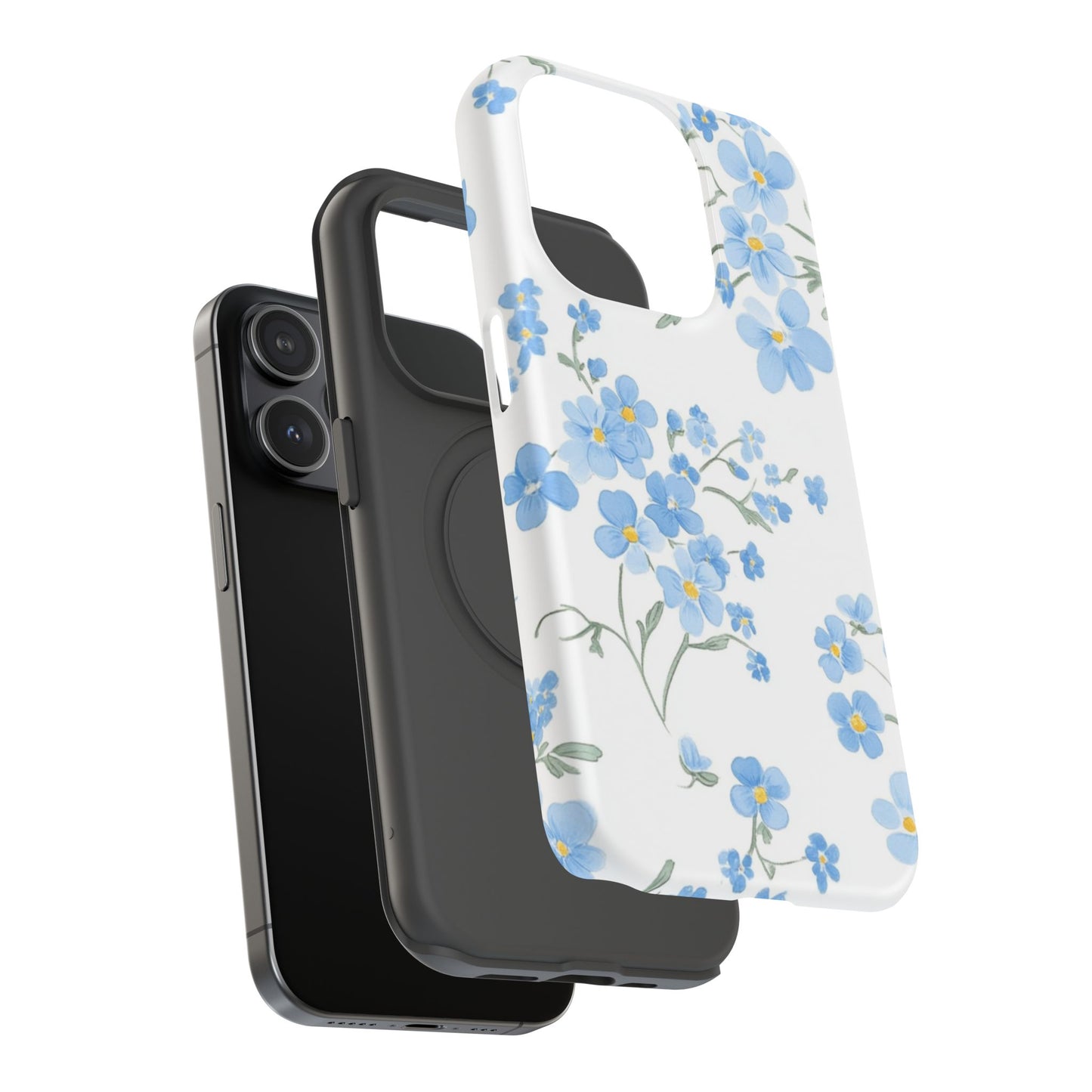 Blue Flower Design Floral Phone Case
