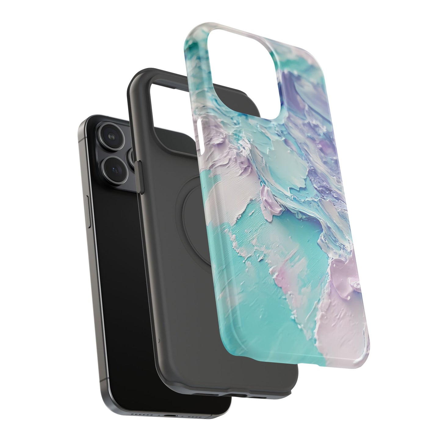 Aqua Abstract Impact-Resistant Phone Case