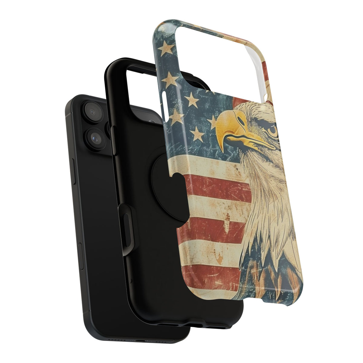Eagle American Flag Phone Case - Impact-Resistant, Patriotic Design