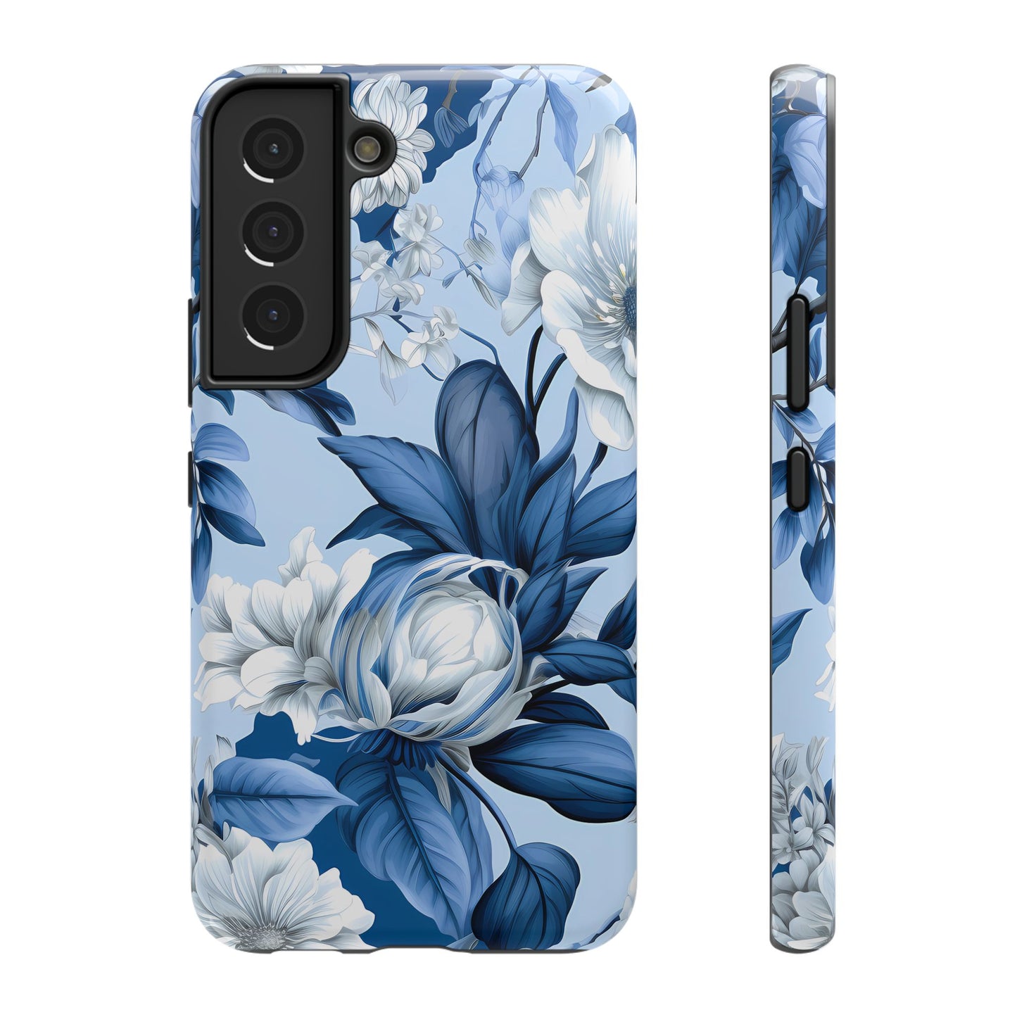 Elegant Blue Floral Phone Case
