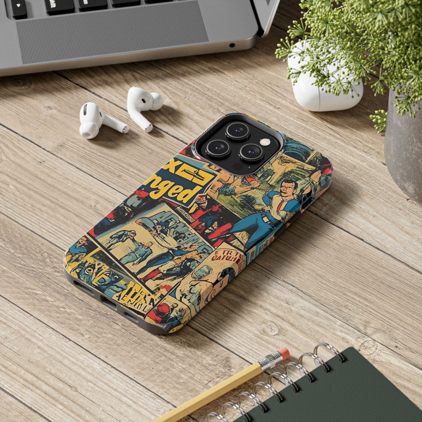 Vintage Comic - Tough Phone Cases, Superhero Phone Covers