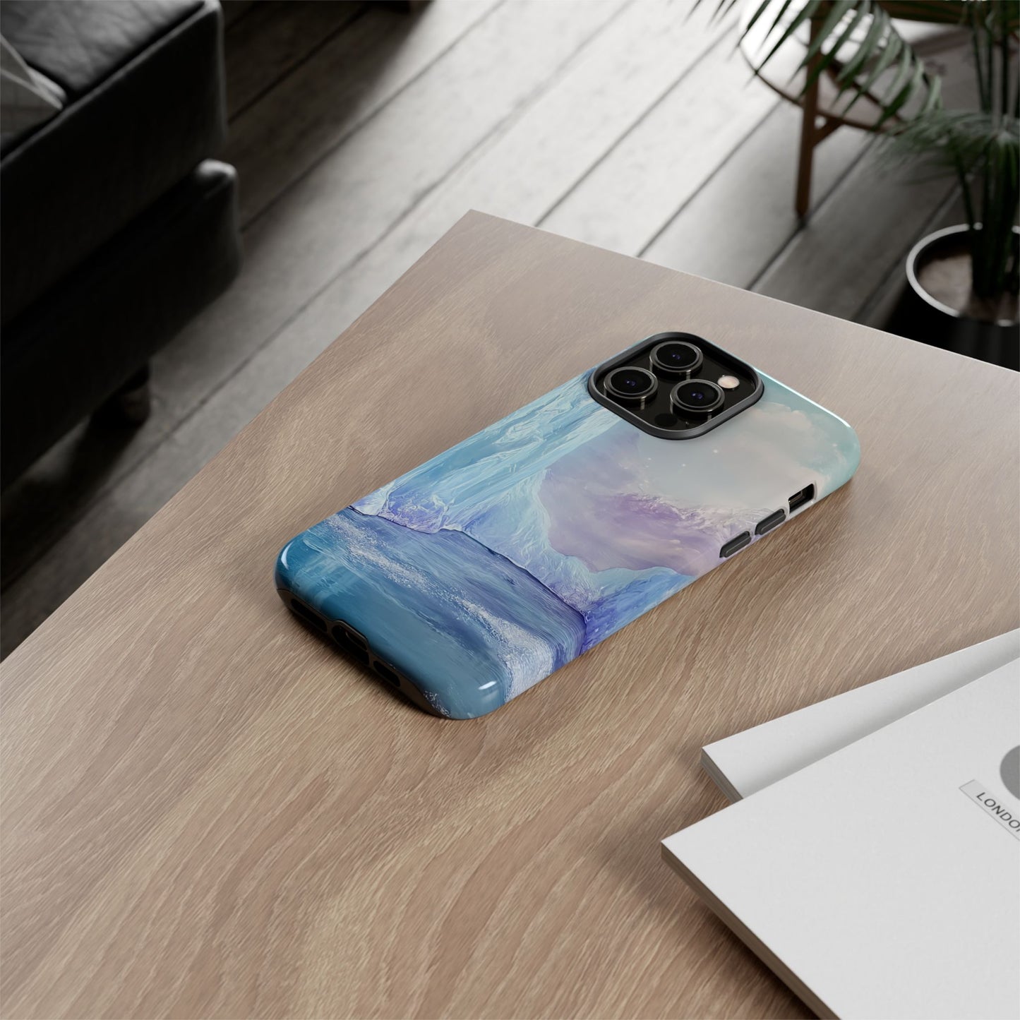 Artistic Phone Case with Iceberg Design