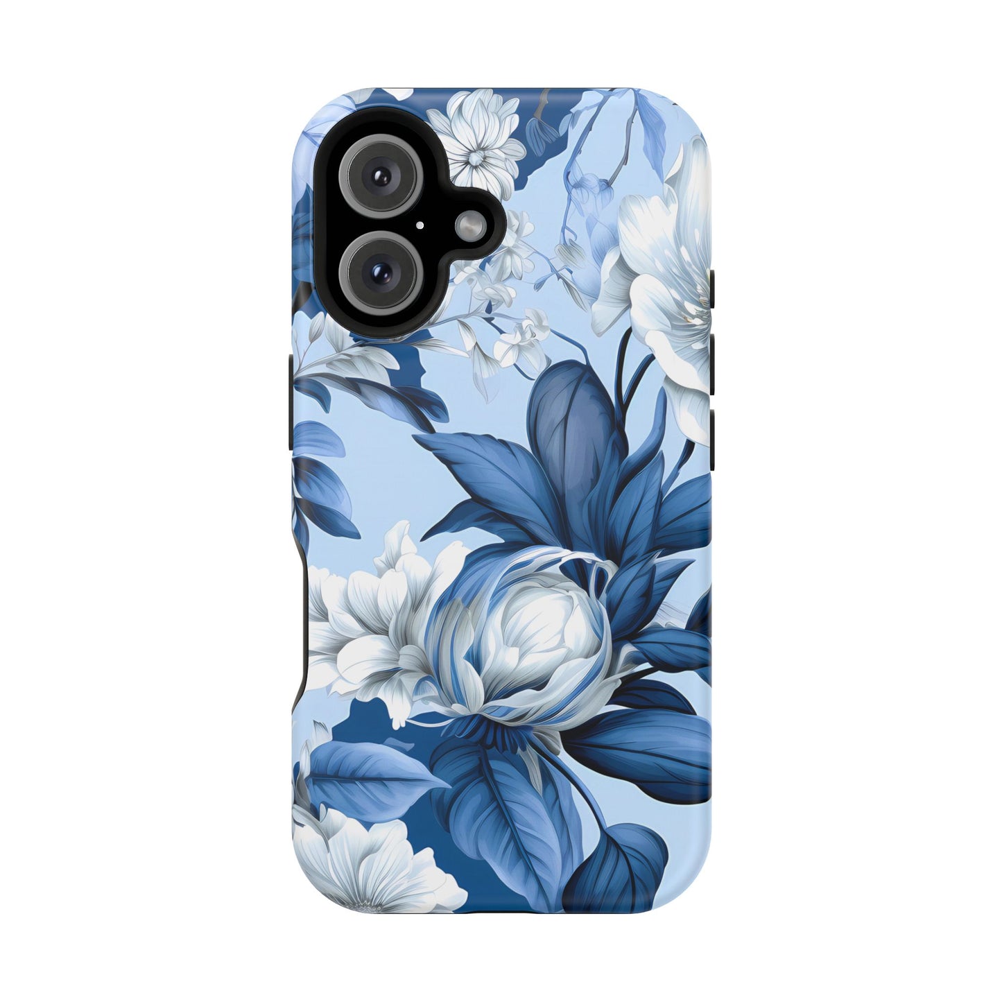 Elegant Blue Floral Phone Case