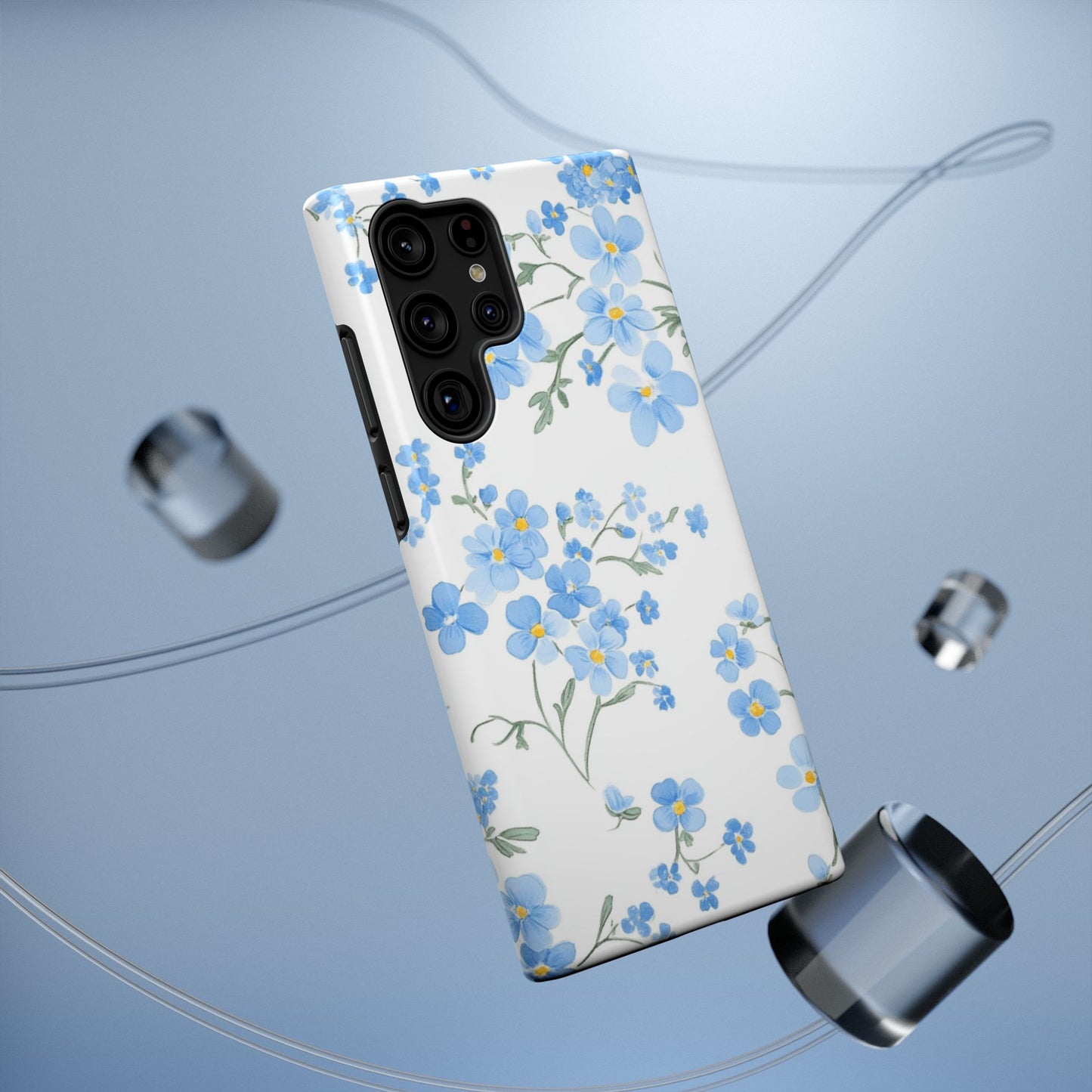 Blue Flower Design Floral Phone Case