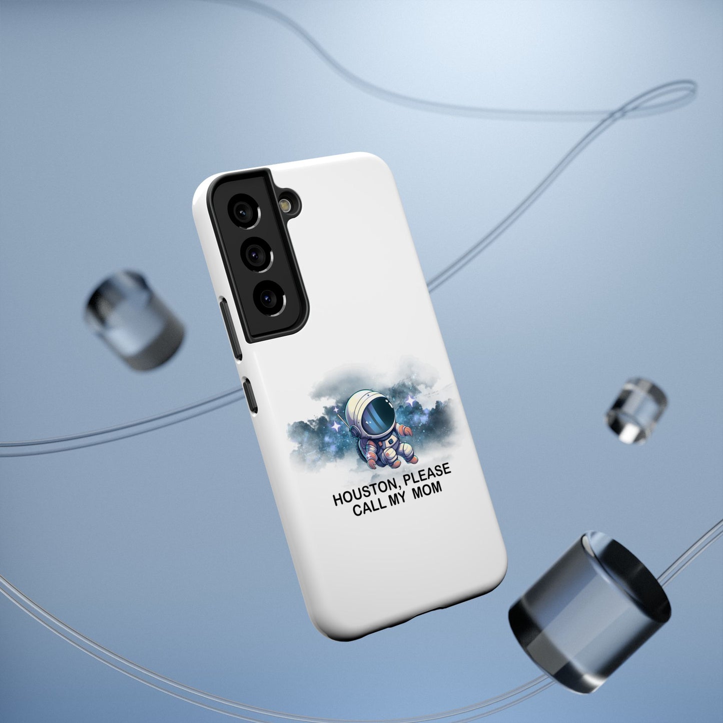 Astronaut Phone Case - "Houston, Please Call My Mom" Impact-Resistant Cover for Space Lovers