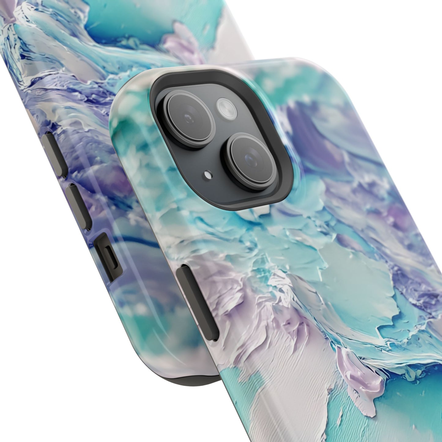 Aqua Abstract Impact-Resistant Phone Case
