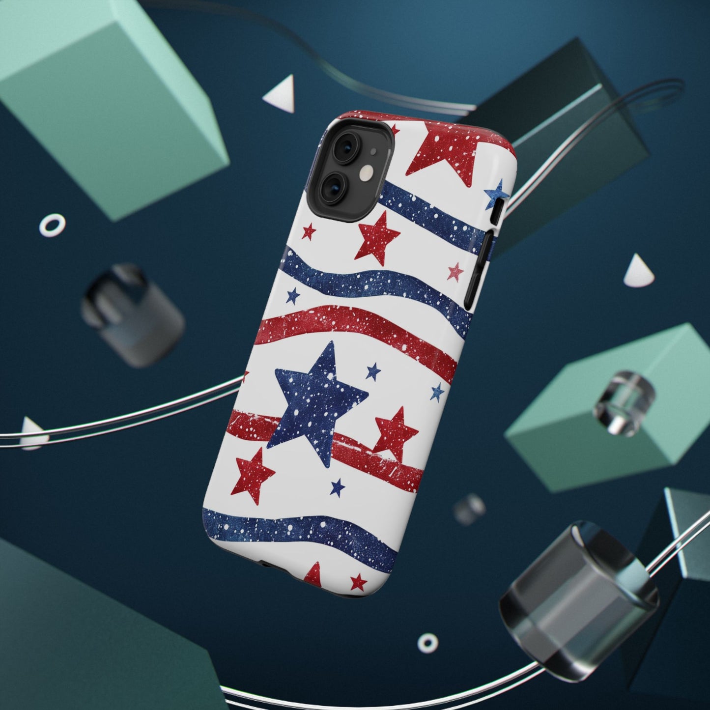 Stars & Stripes Design Impact-Resistant Phone Case