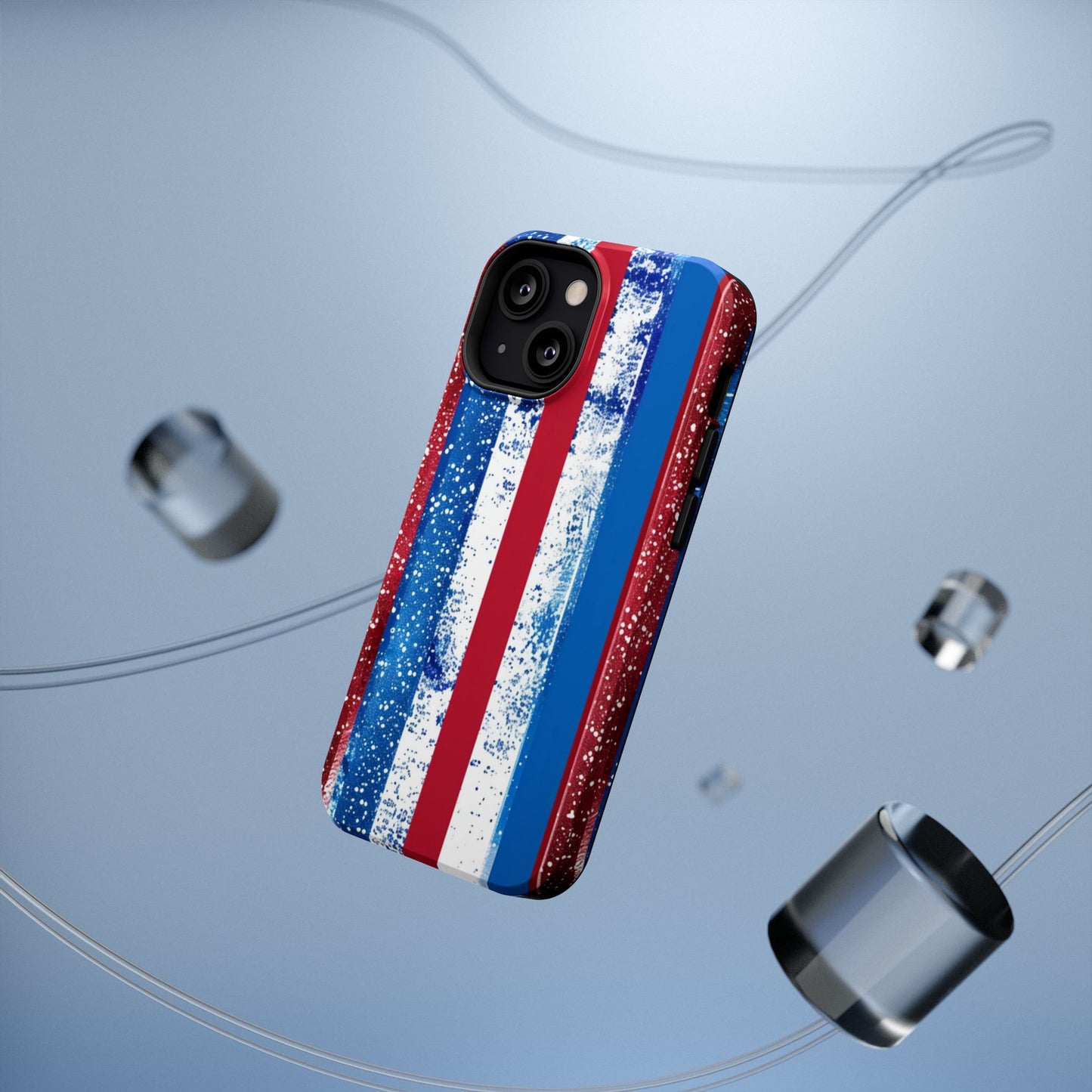Patriotic Stripes Impact-Resistant Phone Case