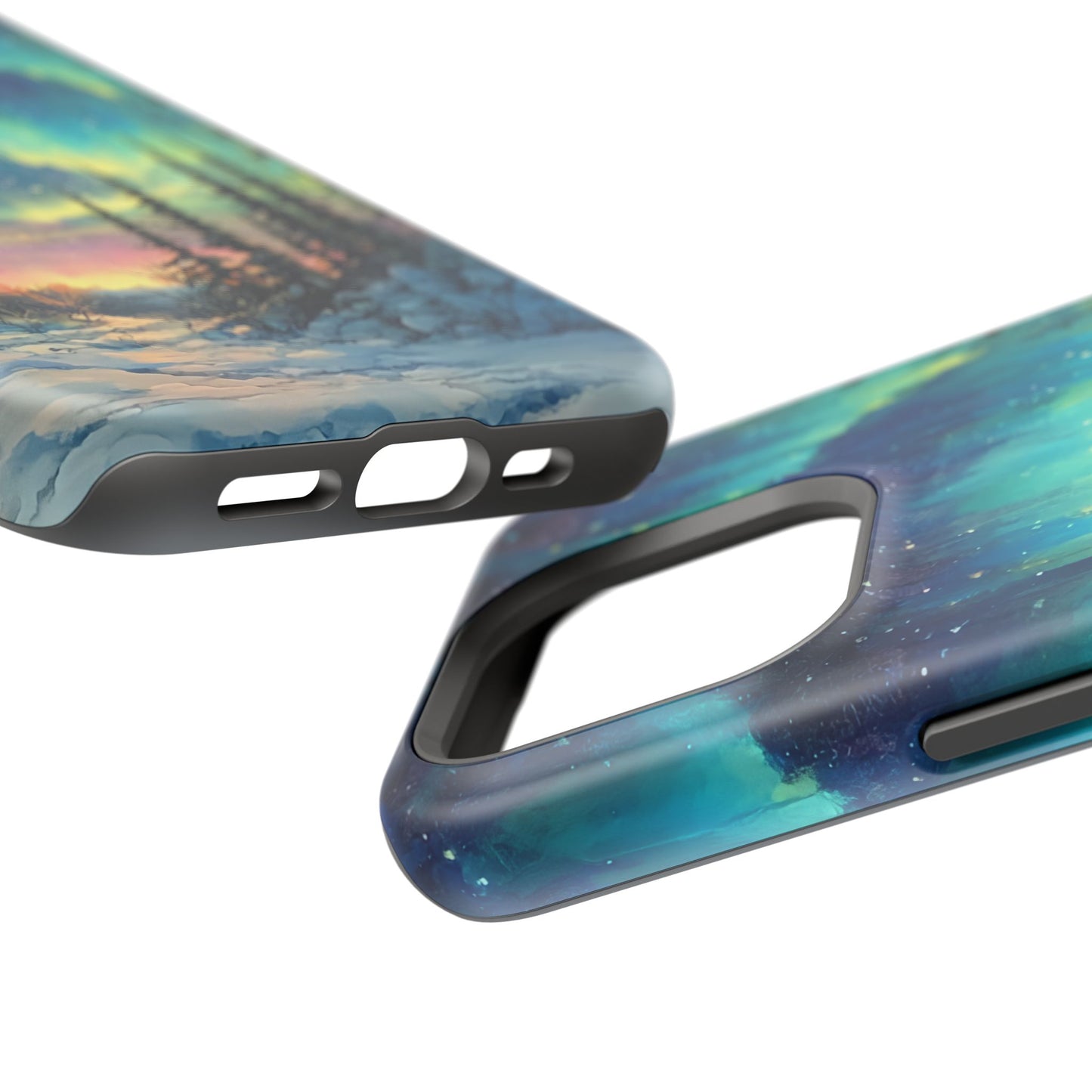 Aurora Borealis Impact-Resistant Phone Case - Durable Protection with Stunning Northern Lights Design
