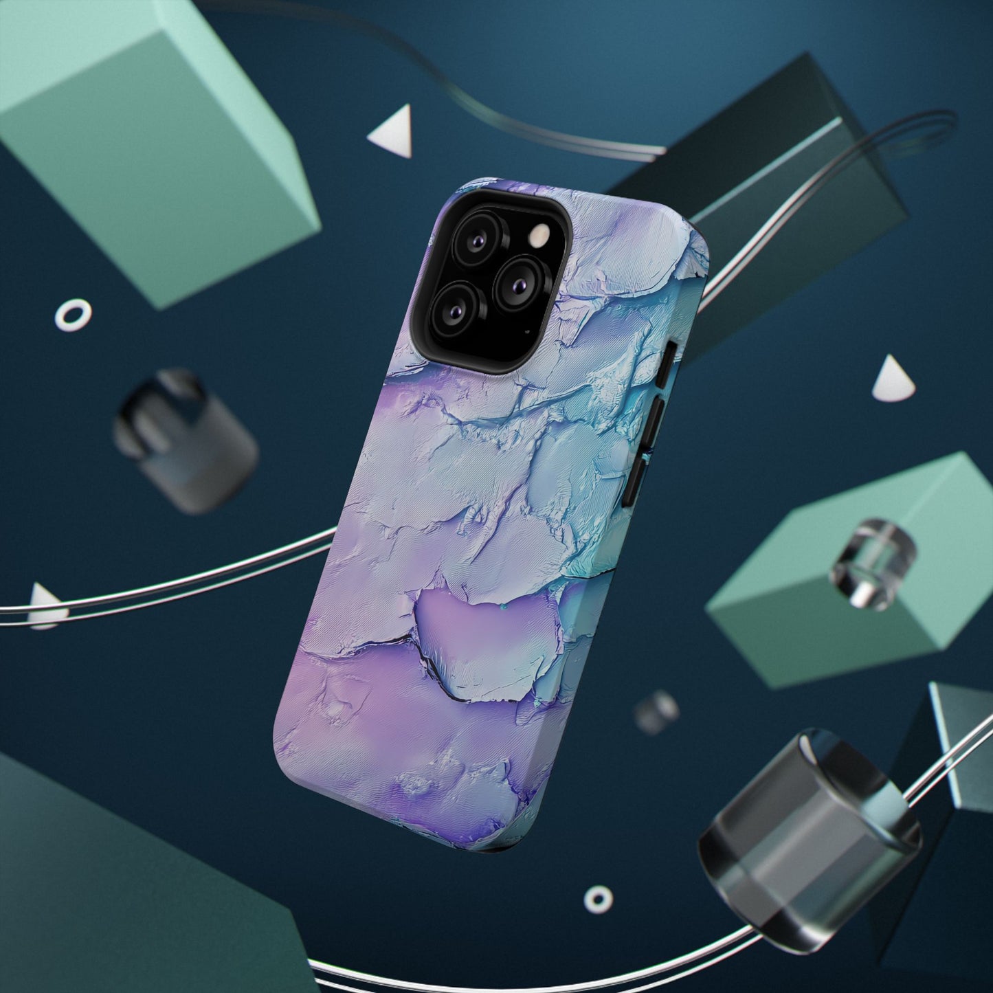 Vibrant Impact-Resistant Phone Case - Colorful Texture Design