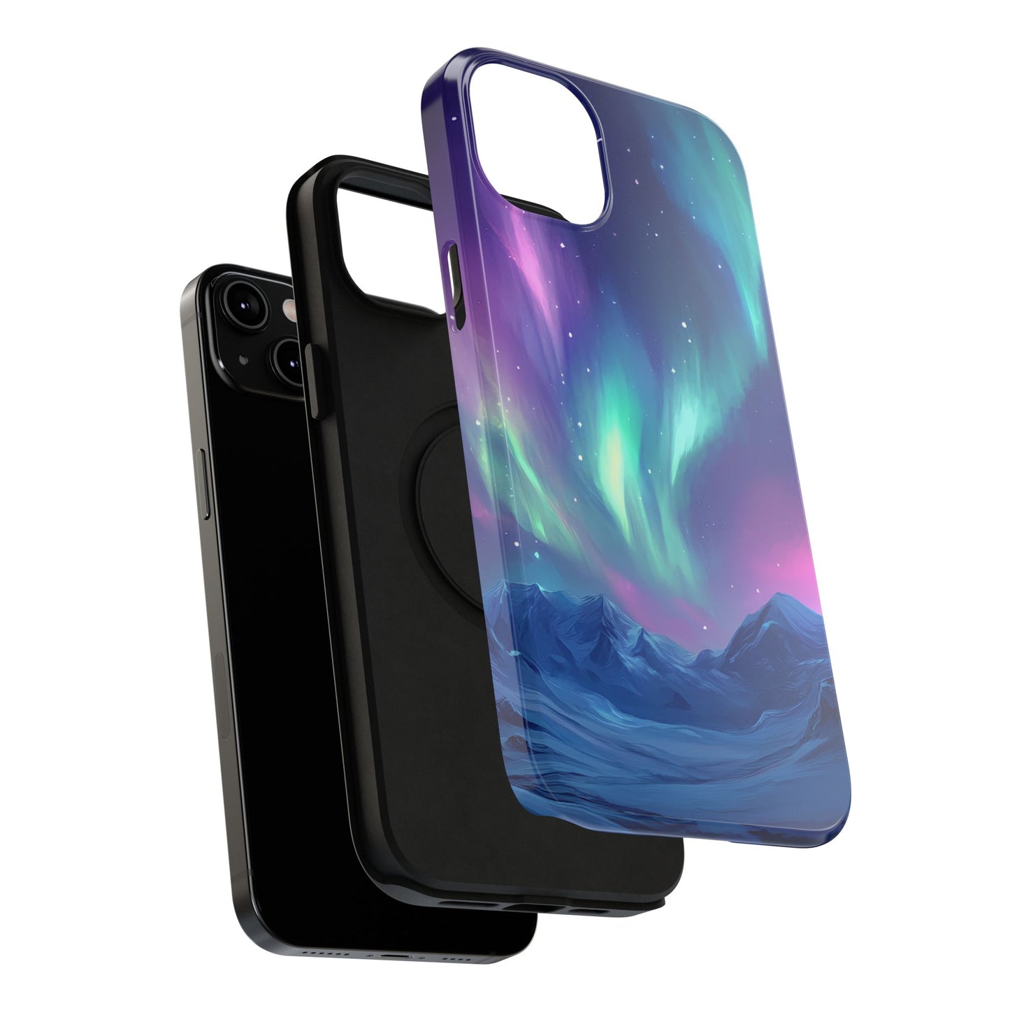 Aurora Borealis Impact-Resistant Phone Case - Colorful Northern Lights Design-2