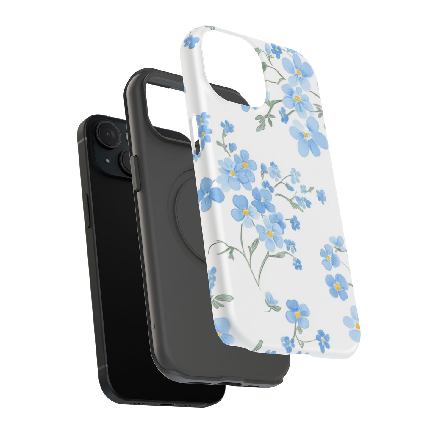 Blue Flower Design Floral Phone Case