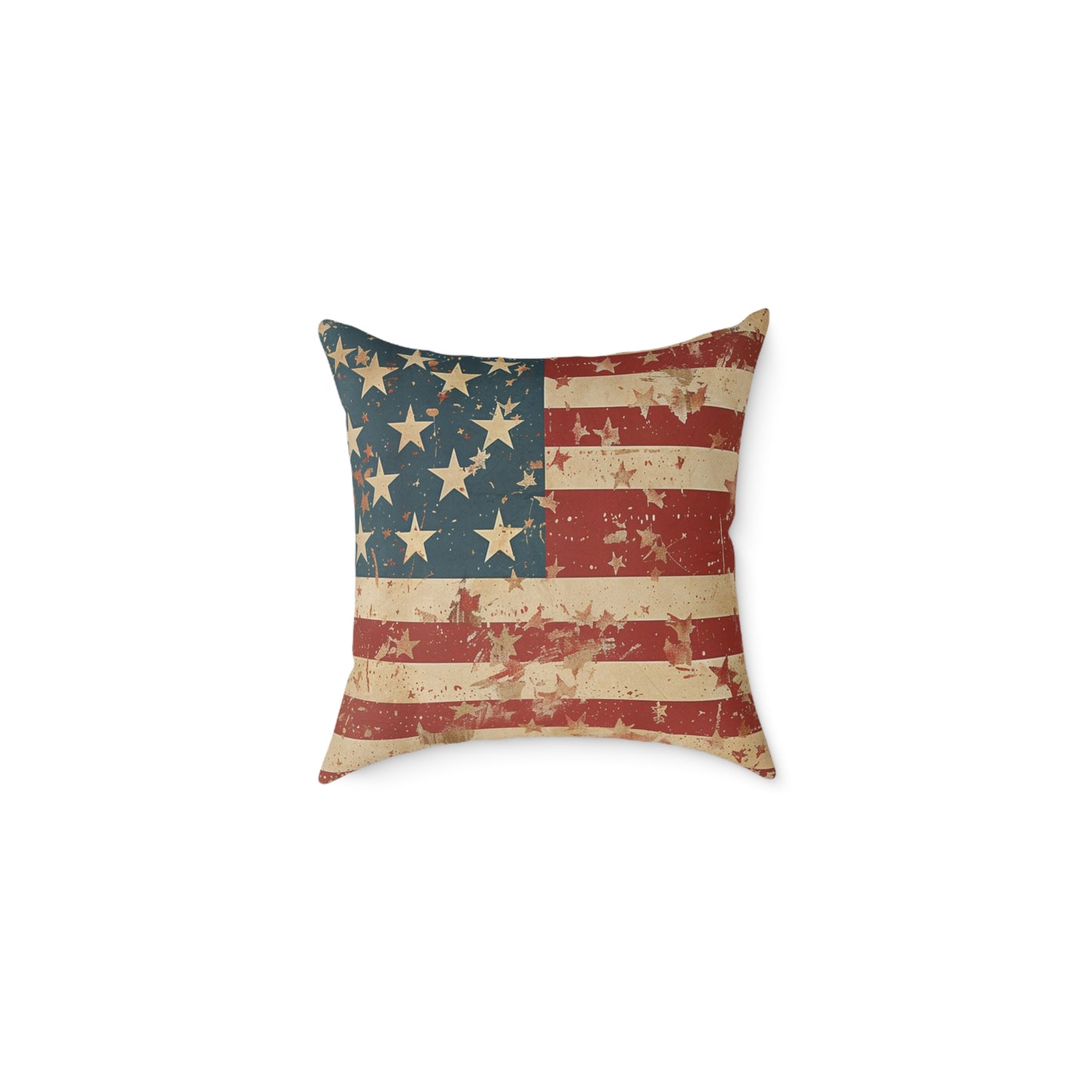 Patriotic Eagle Throw Pillow - Vintage American Flag Design