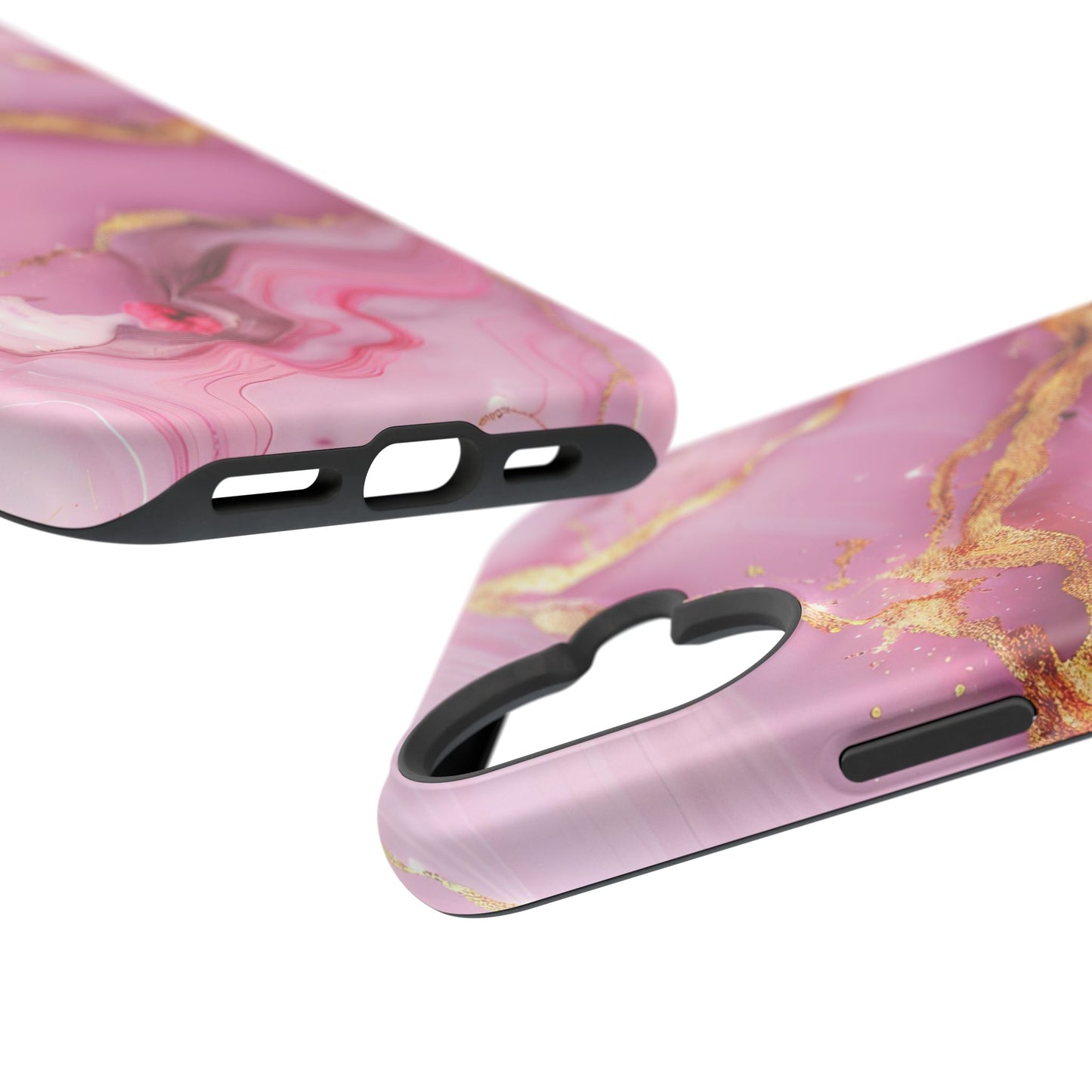 Elegant Marble Phone Case - Pink & Gold