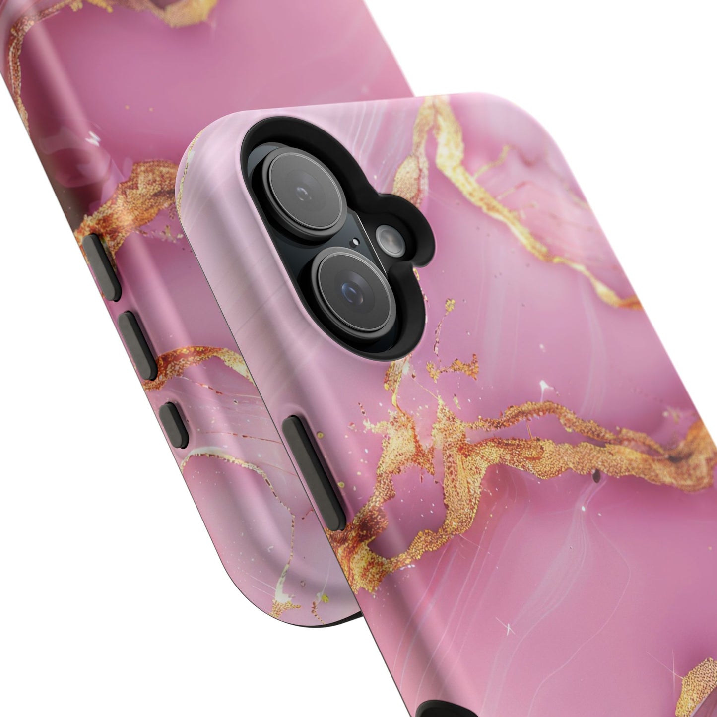 Elegant Marble Phone Case - Pink & Gold