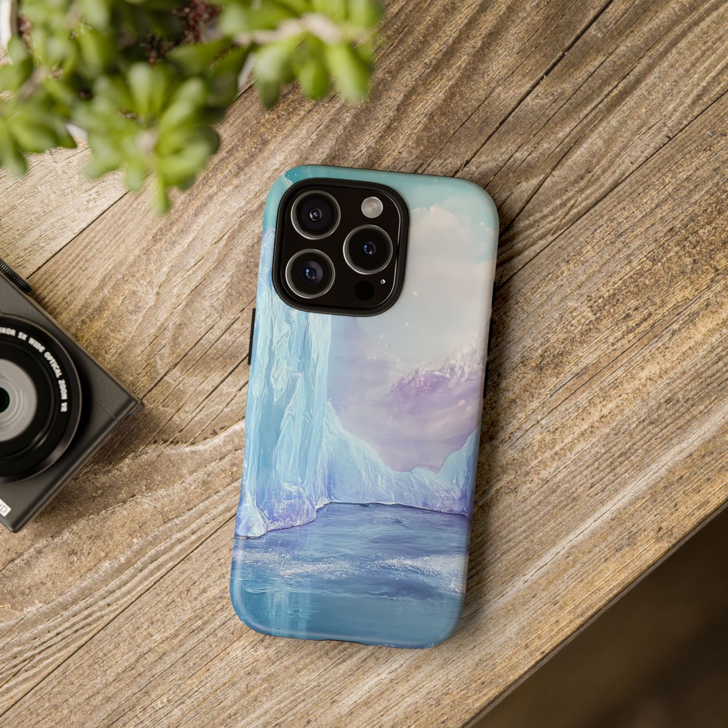 Artistic Phone Case with Iceberg Design