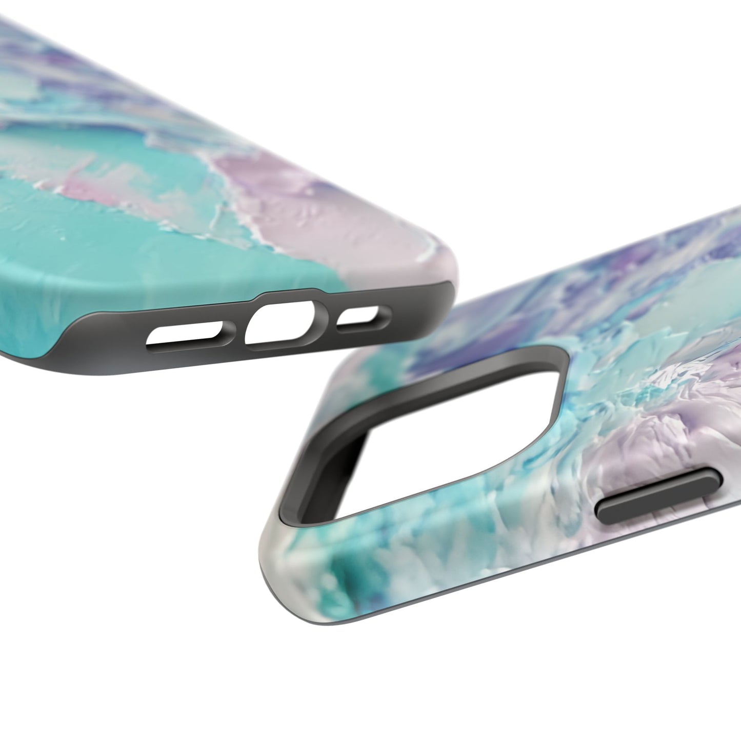 Aqua Abstract Impact-Resistant Phone Case