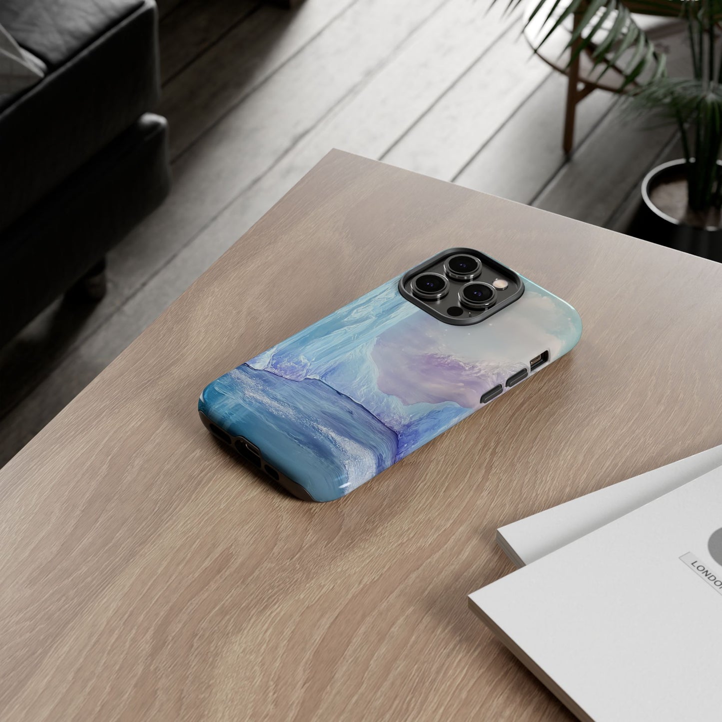 Artistic Phone Case with Iceberg Design