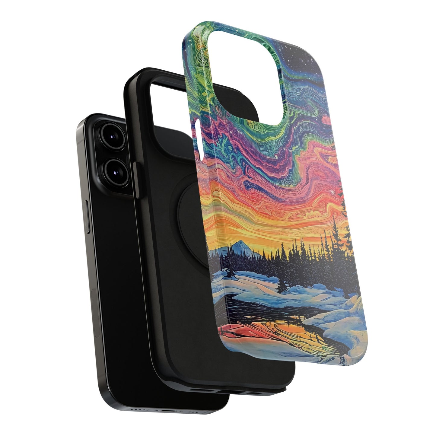 Nature-Inspired Impact-Resistant Phone Case - Vibrant Galaxy Sky Design