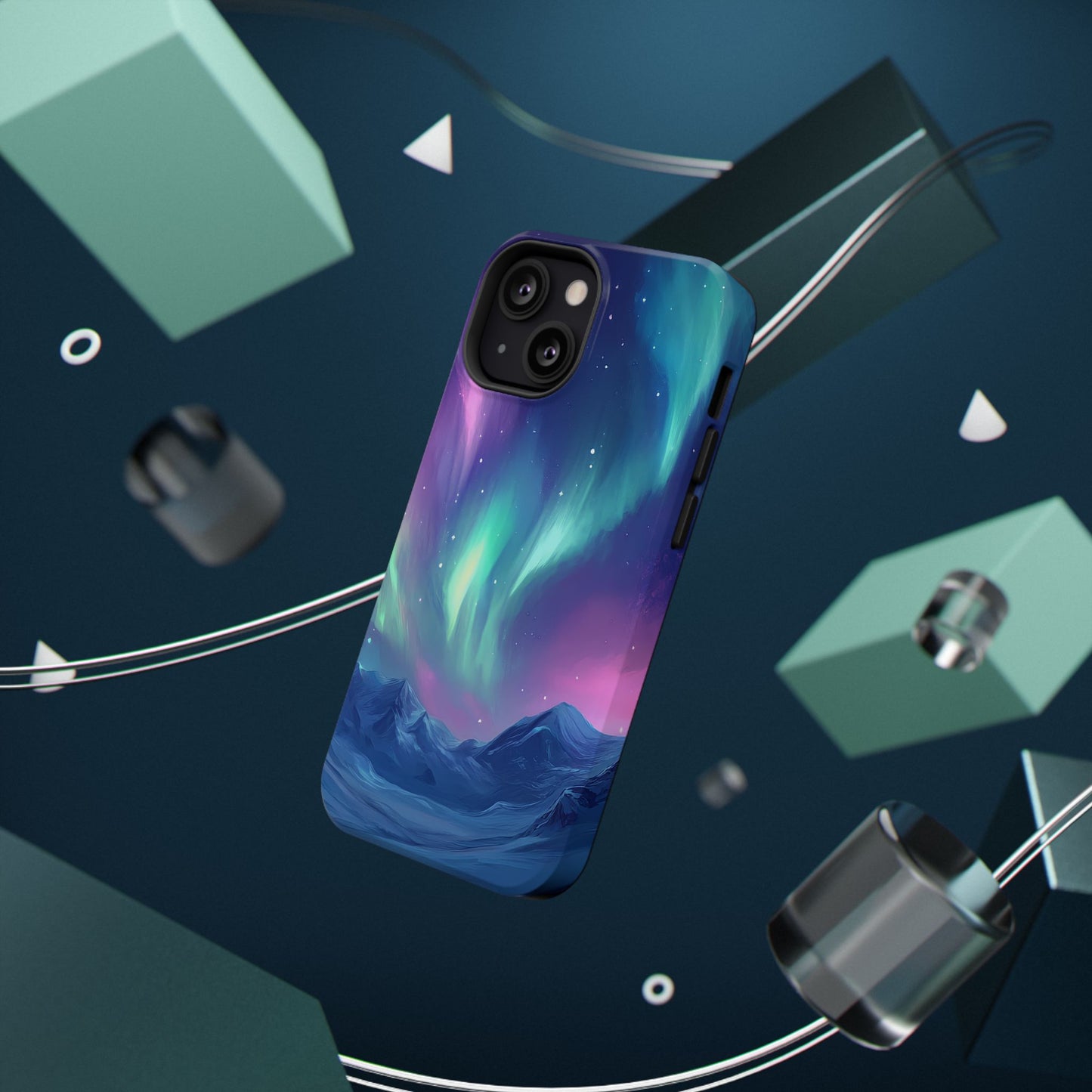 Aurora Borealis Impact-Resistant Phone Case - Colorful Northern Lights Design-2