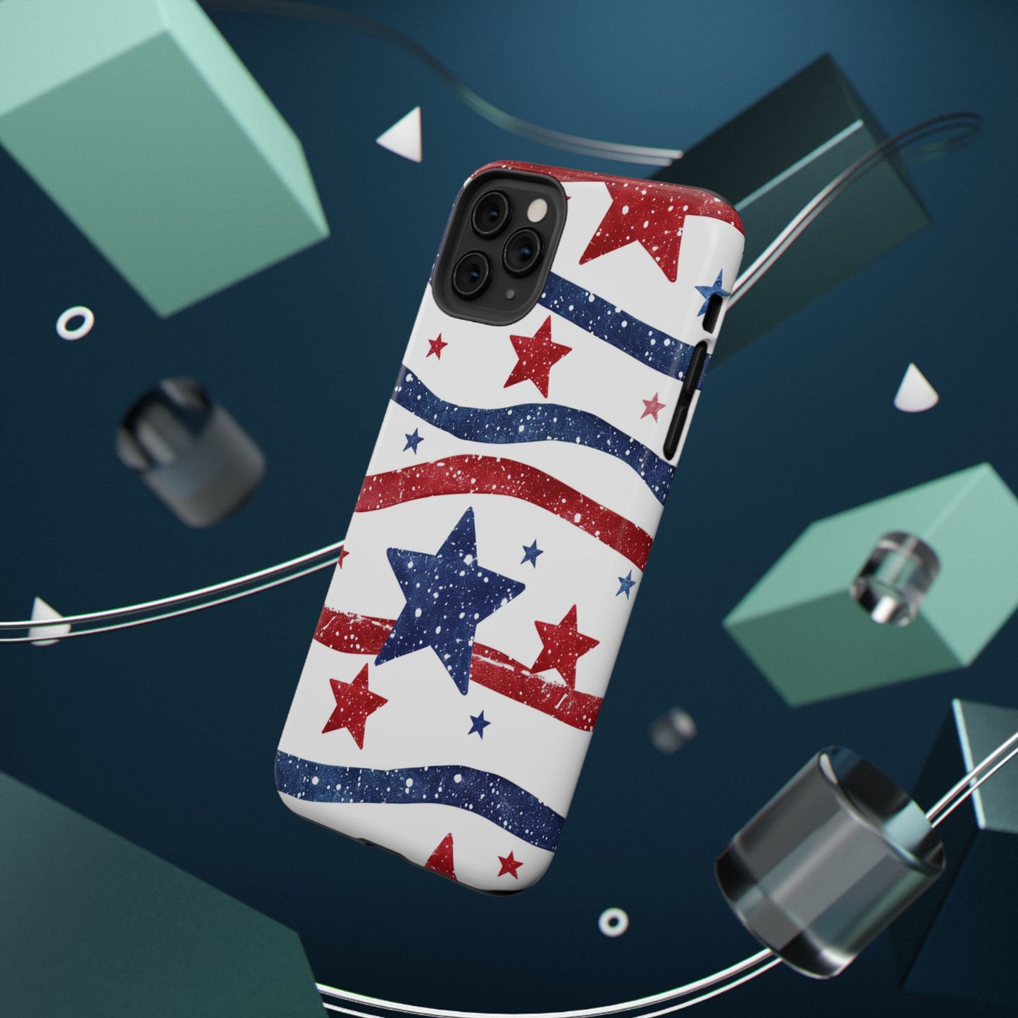 Stars & Stripes Design Impact-Resistant Phone Case