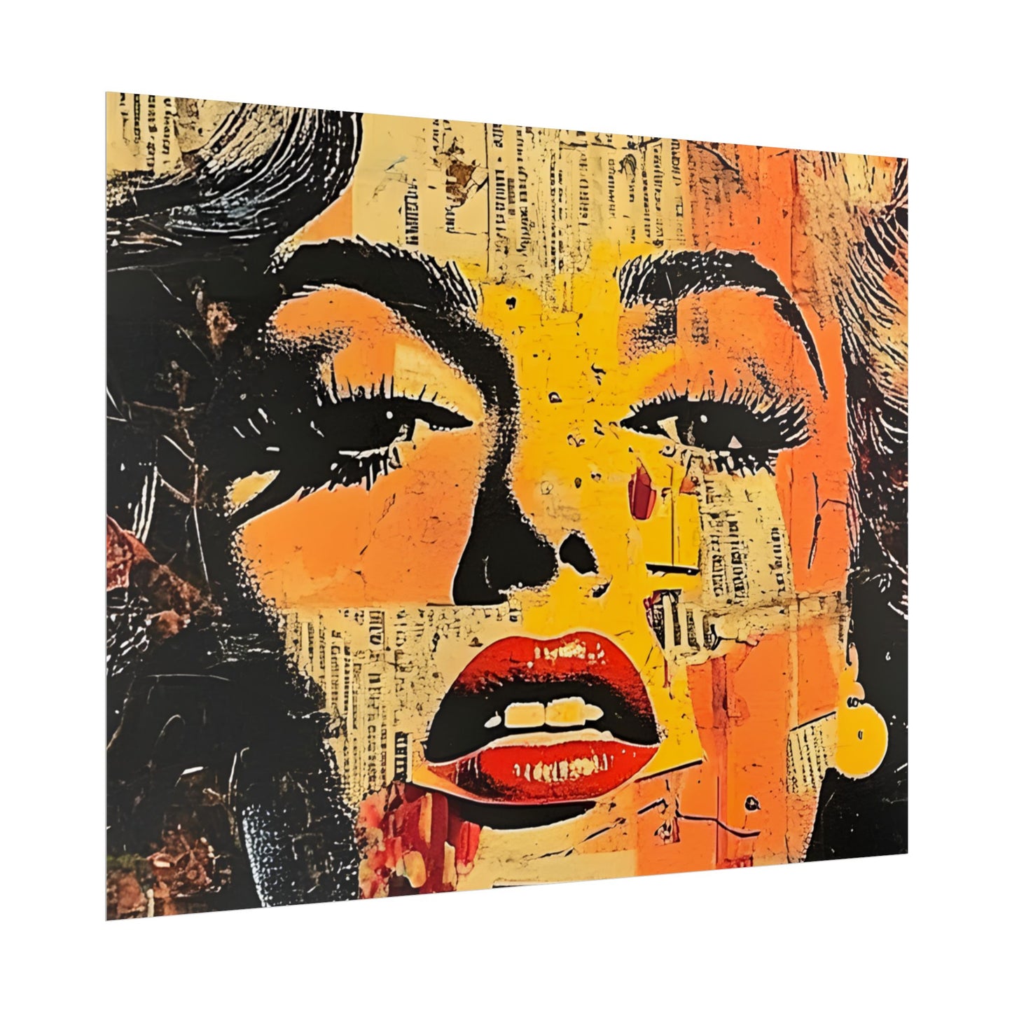 Wall Art Poster - Retro Pop Culture Woman 16, Comic Book Style