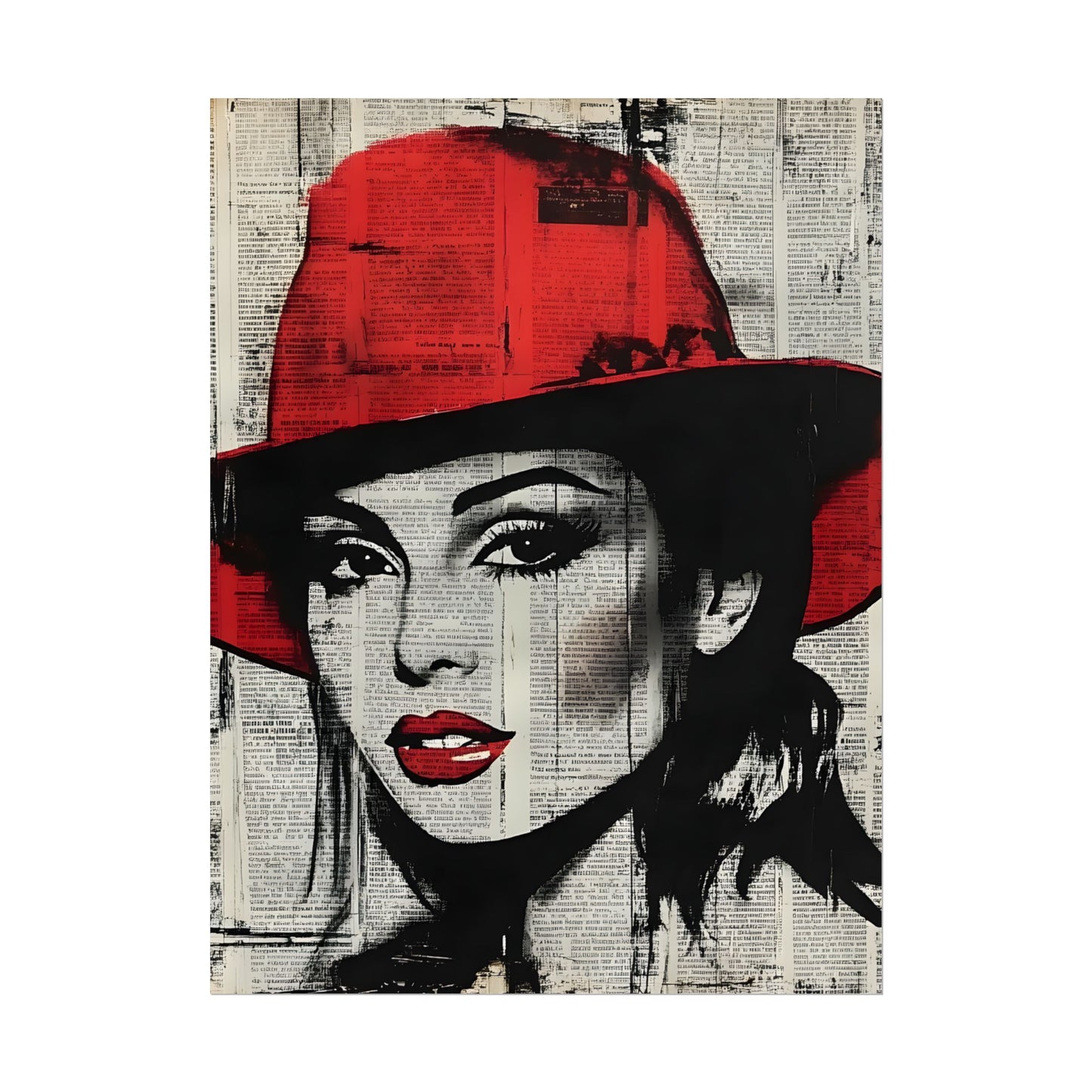 Retro Pop Culture woman 4 - Vintage poster, Wall Art