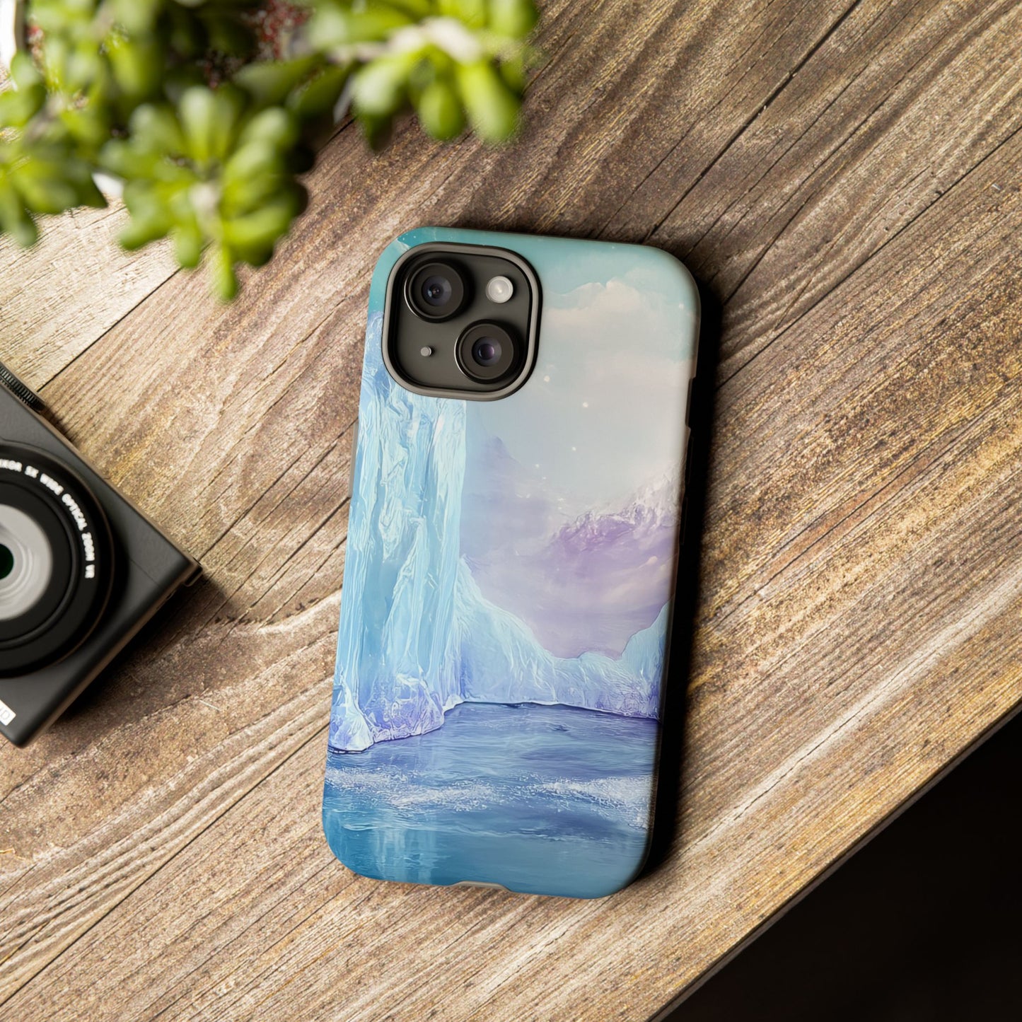 Artistic Phone Case with Iceberg Design