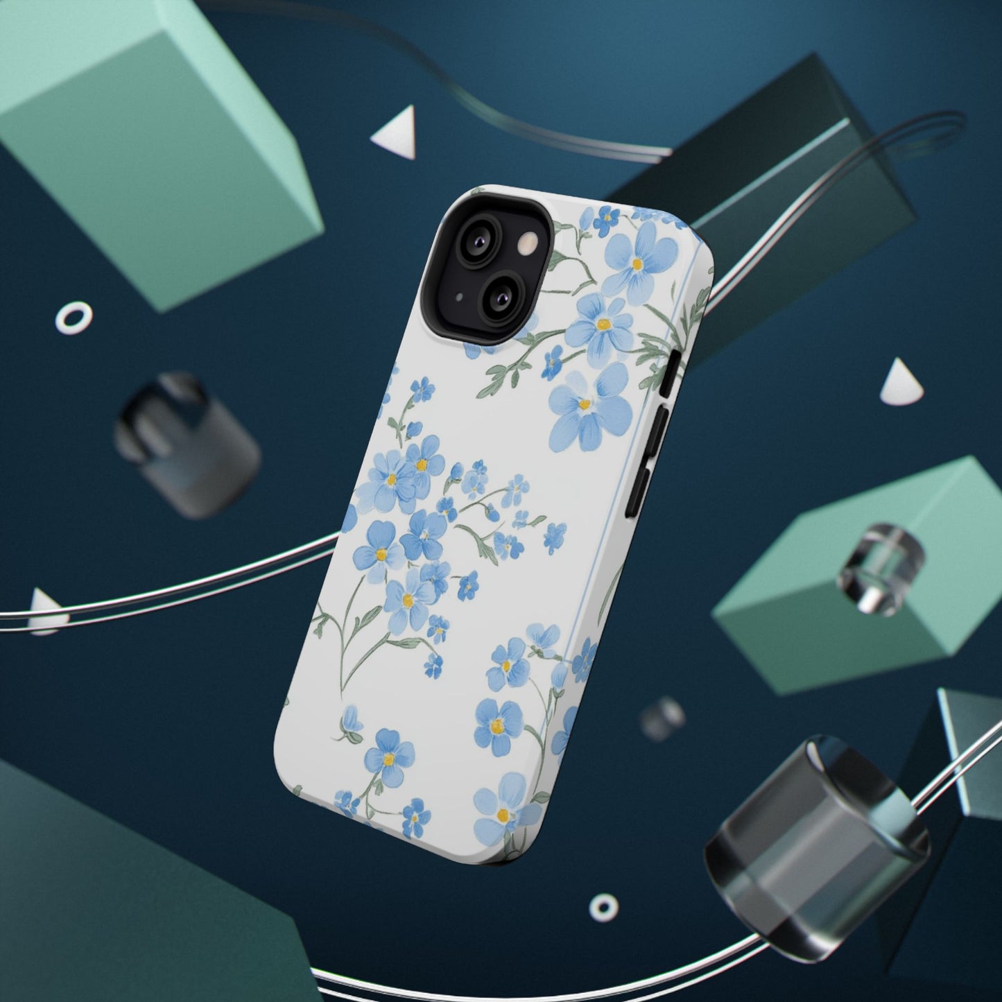 Blue Flower Design Floral Phone Case