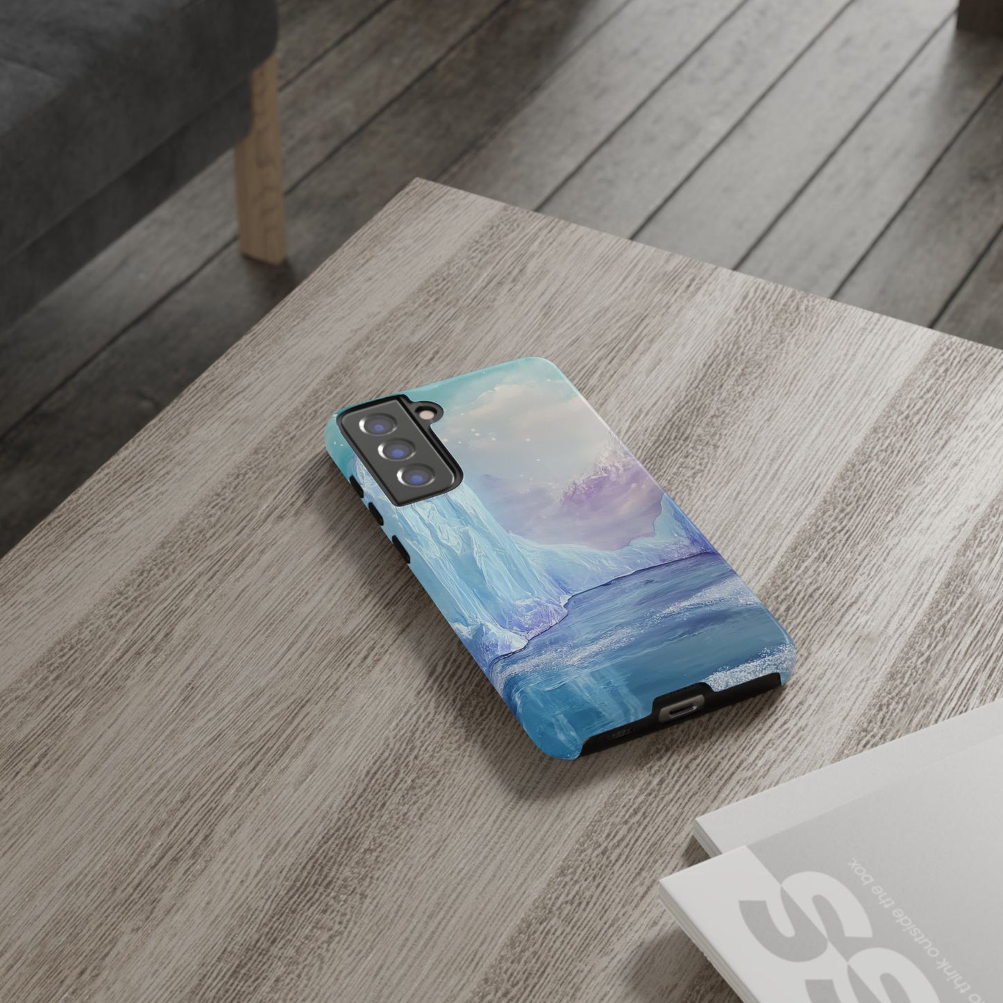 Artistic Phone Case with Iceberg Design
