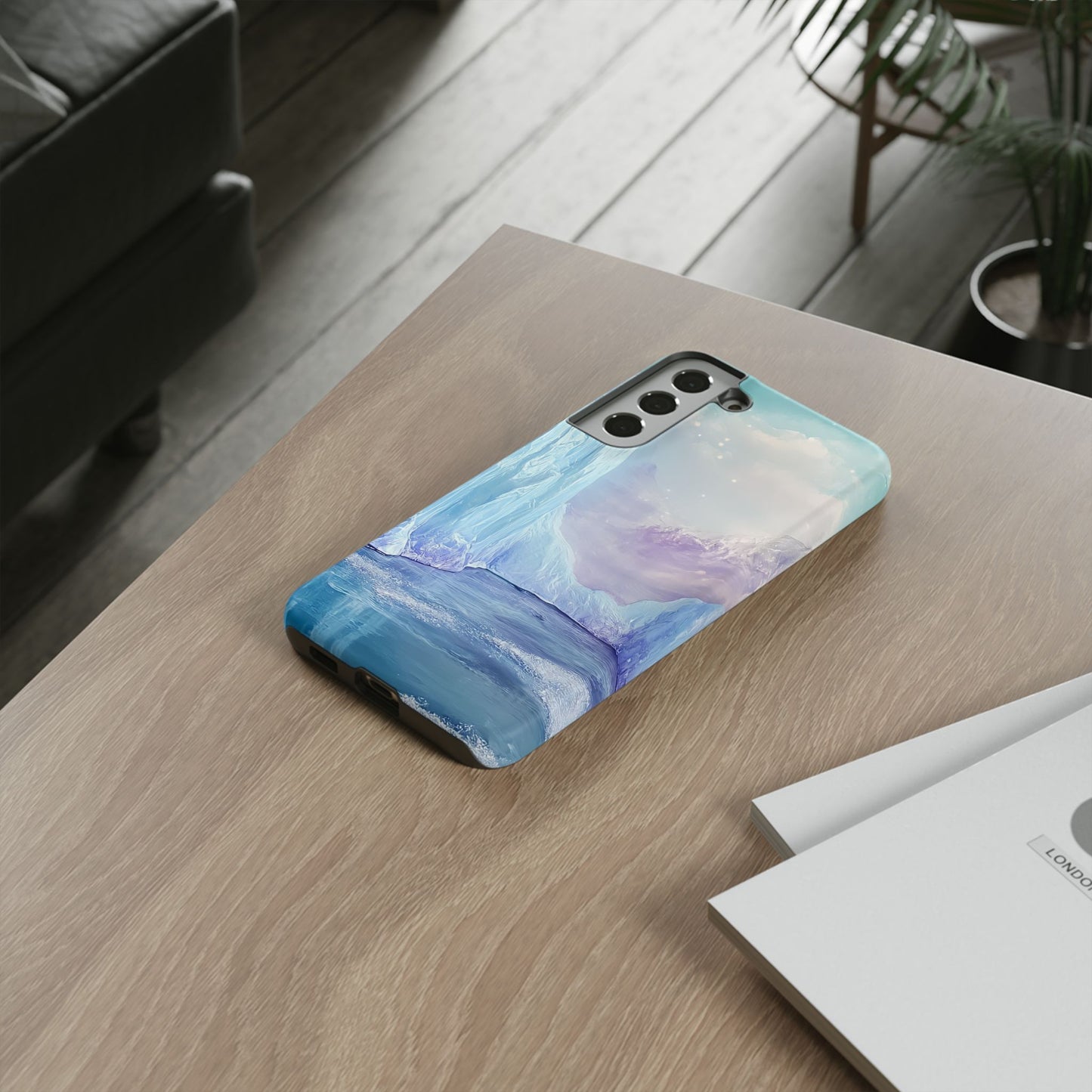 Artistic Phone Case with Iceberg Design