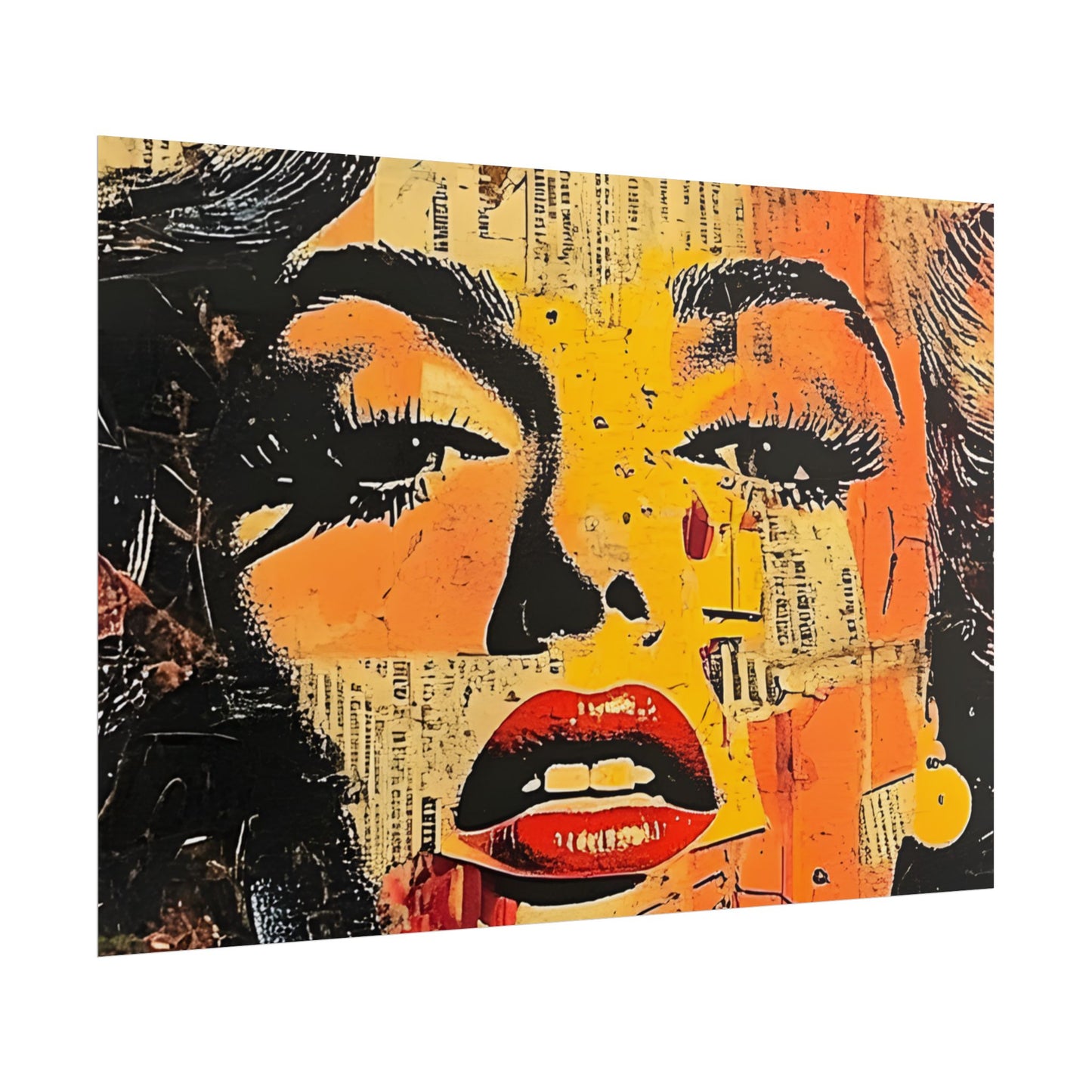 Wall Art Poster - Retro Pop Culture Woman 16, Comic Book Style