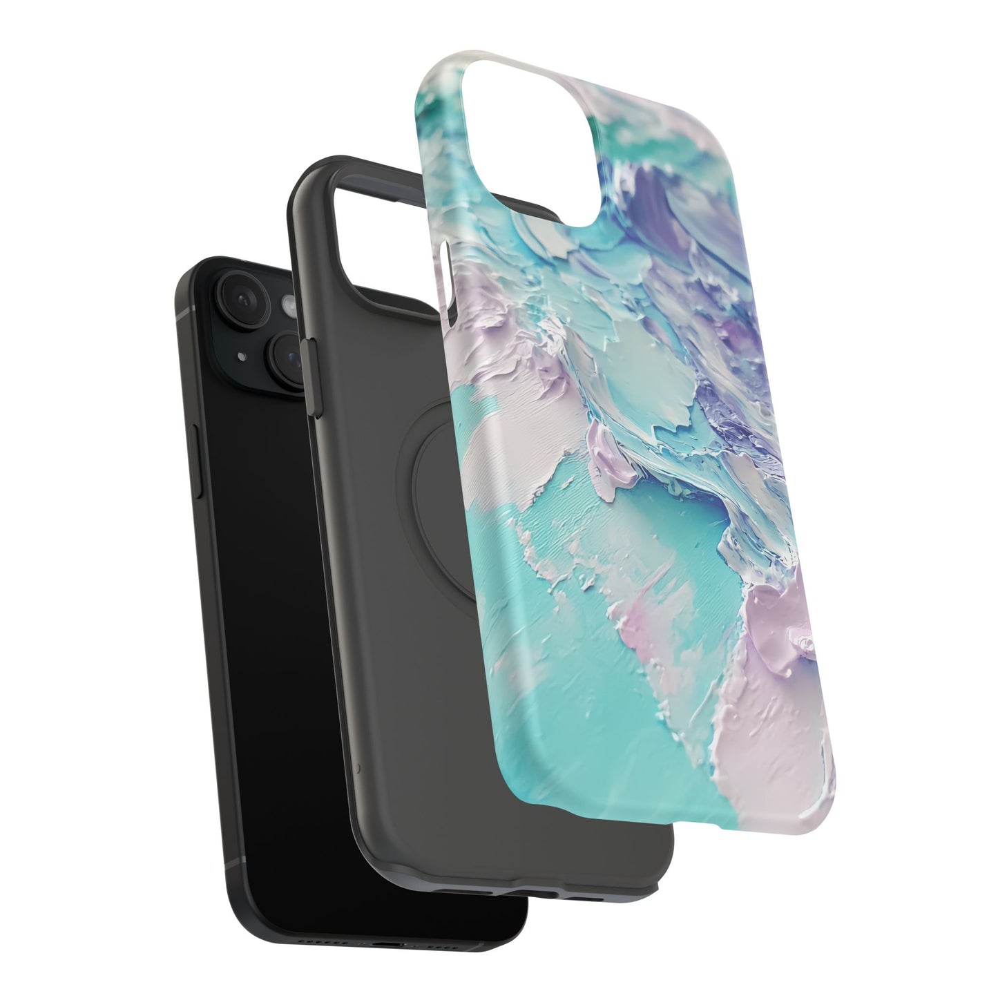 Aqua Abstract Impact-Resistant Phone Case
