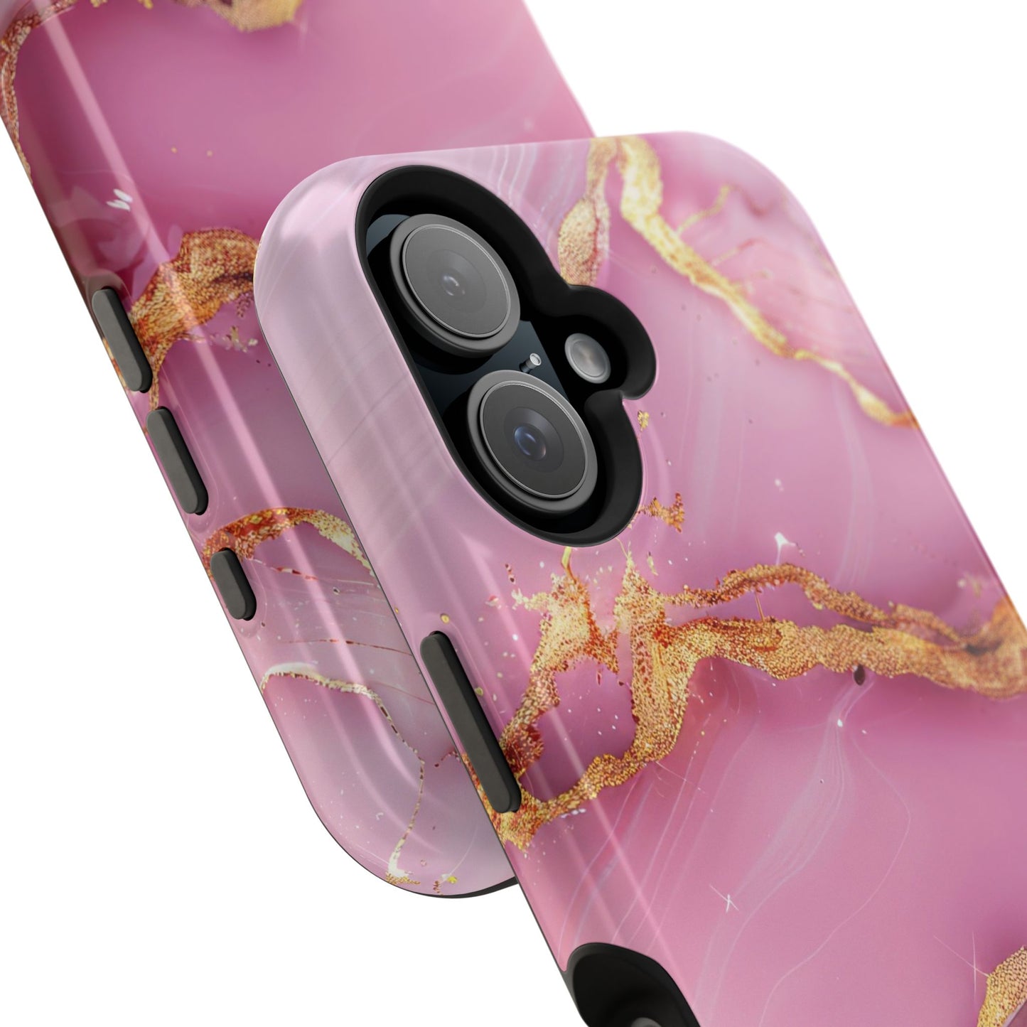 Elegant Marble Phone Case - Pink & Gold