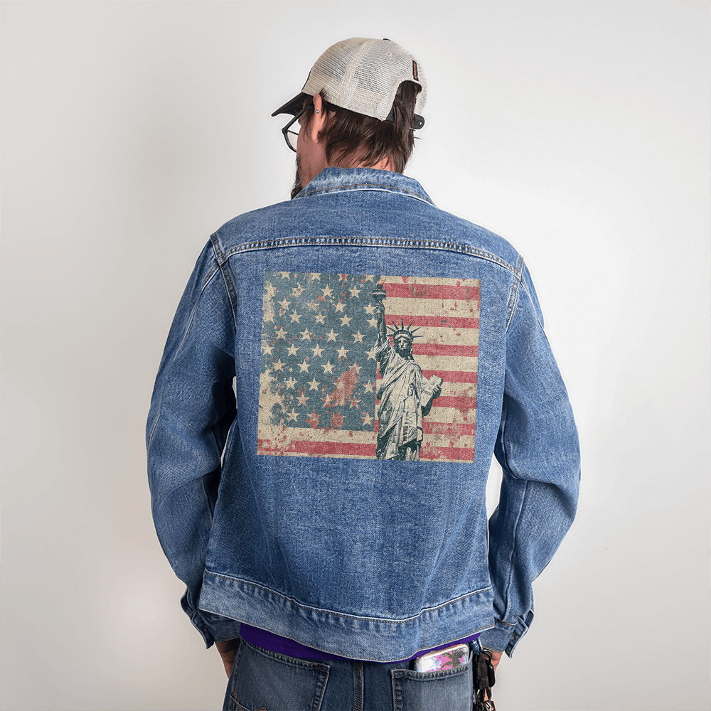 American Liberty - Men's Jean Jacket - DS Artwork N Design