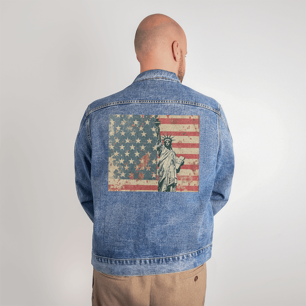 American Liberty - Men's Jean Jacket - DS Artwork N Design