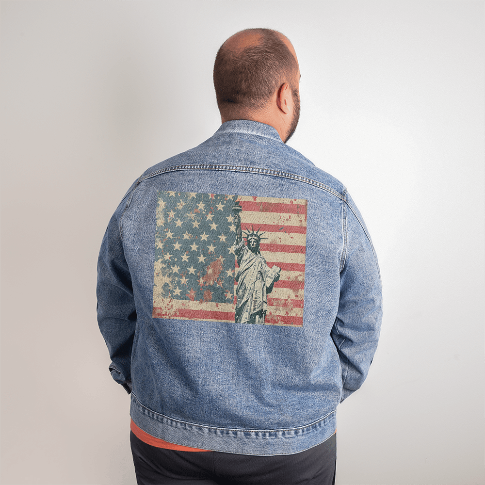 American Liberty - Men's Jean Jacket - DS Artwork N Design