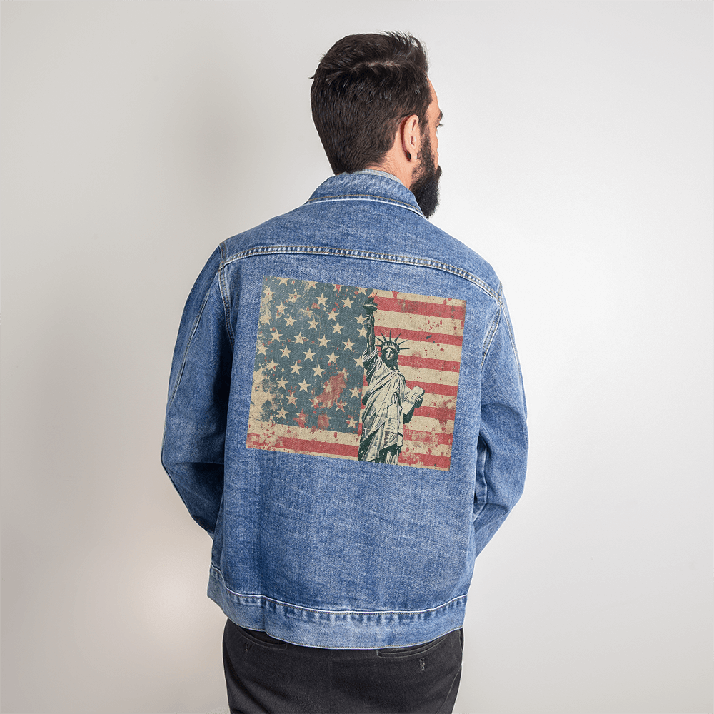 American Liberty - Men's Jean Jacket - DS Artwork N Design