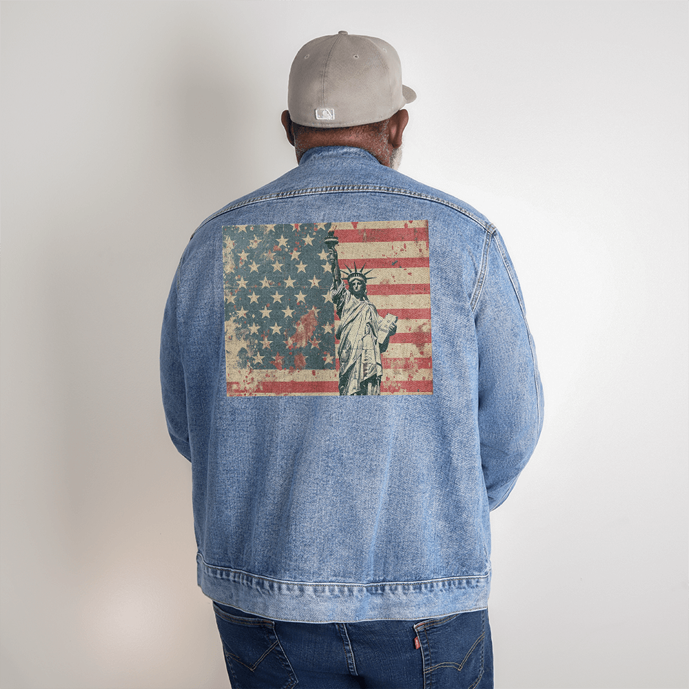 American Liberty - Men's Jean Jacket - DS Artwork N Design