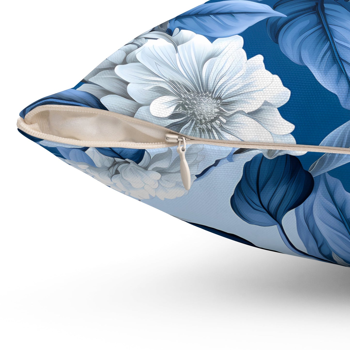Blue Floral Decorative Pillow - DS Artwork N Design