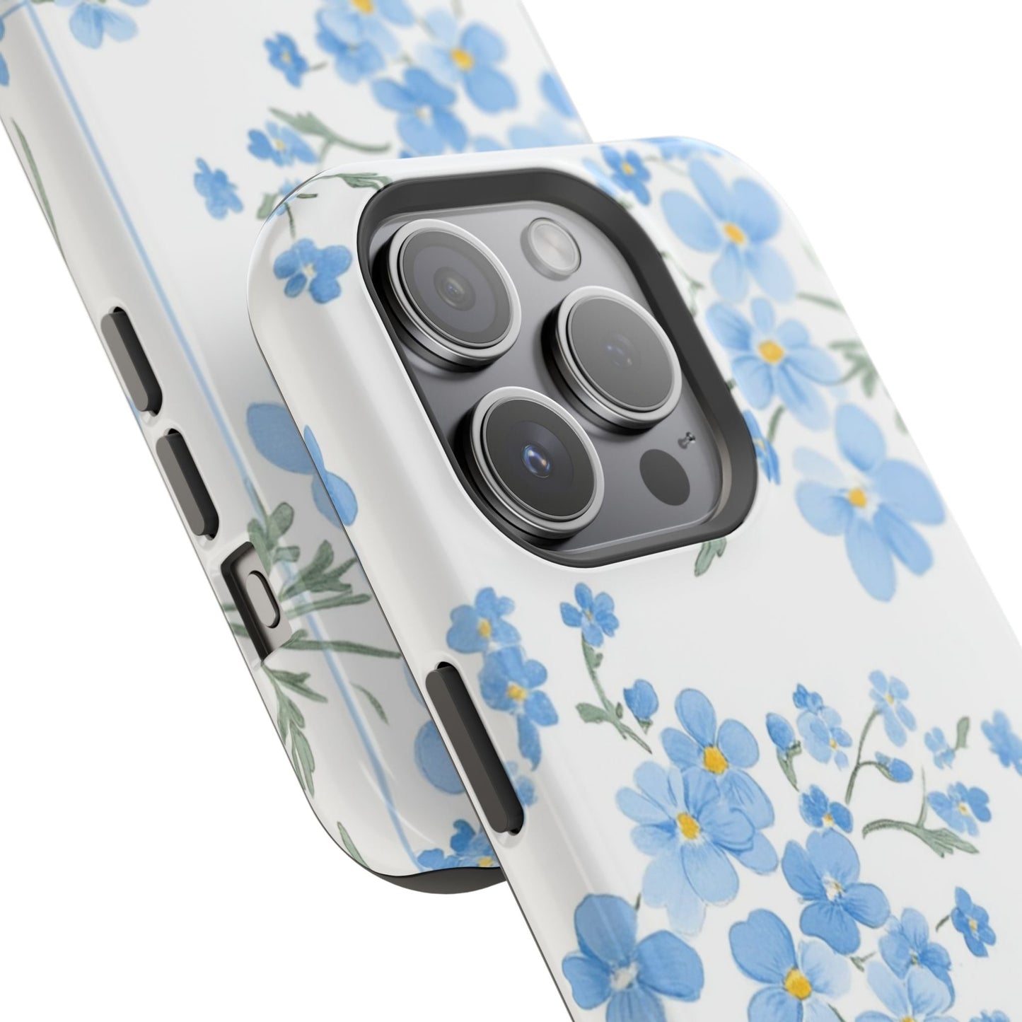 Blue Flower Design Floral Phone Case - DS Artwork N Design