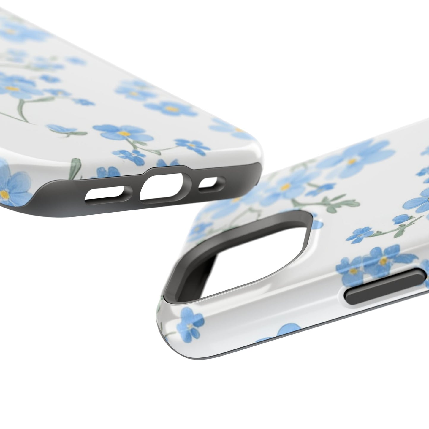 Blue Flower Design Floral Phone Case - DS Artwork N Design