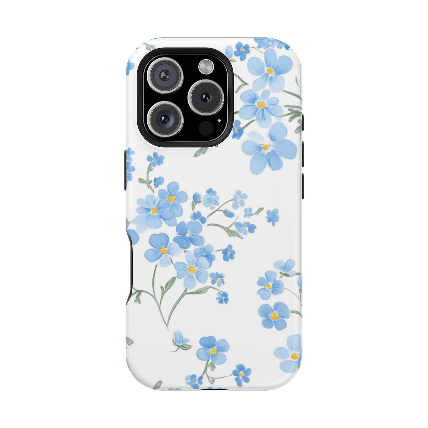 Blue Flower Design Floral Phone Case - DS Artwork N Design