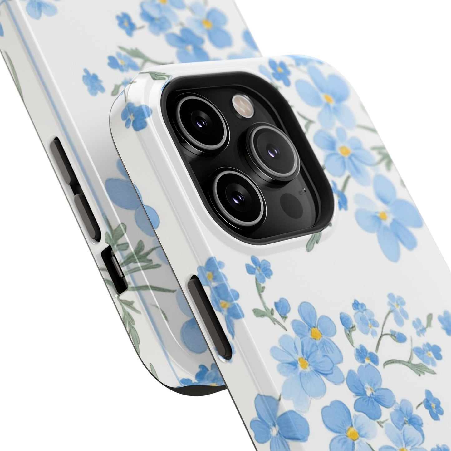 Blue Flower Design Floral Phone Case - DS Artwork N Design