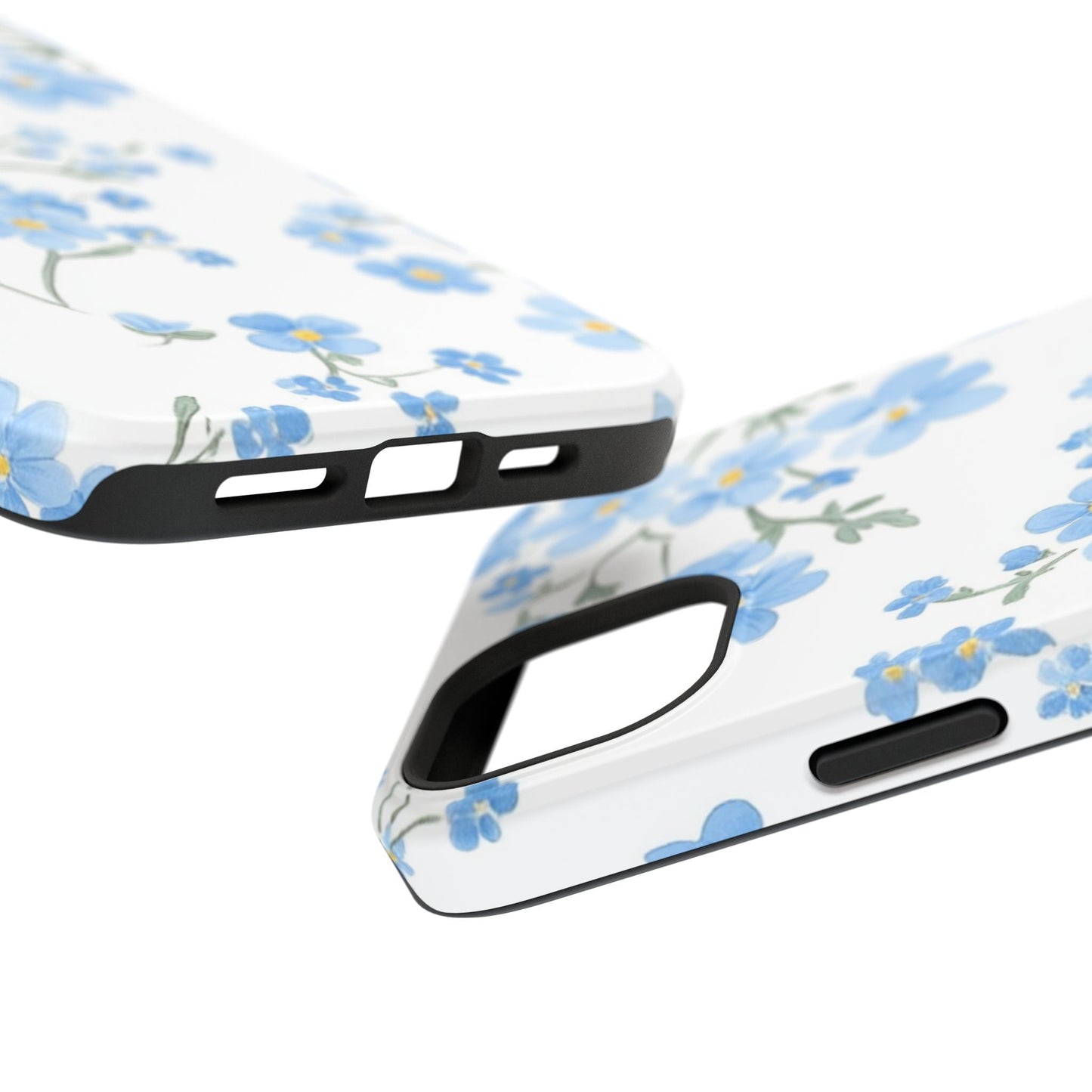 Blue Flower Design Floral Phone Case - DS Artwork N Design